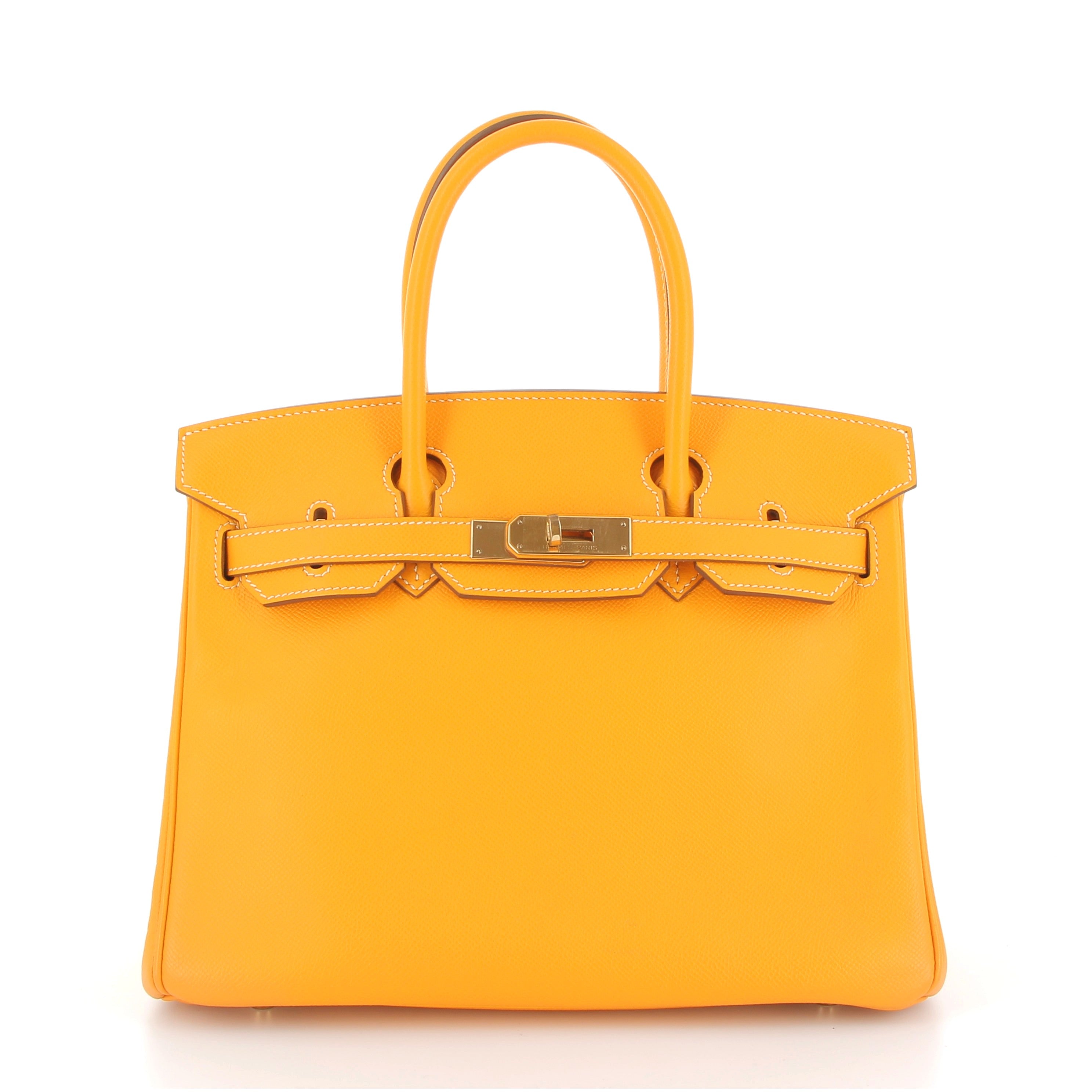 HERMES Preowned Birkin 30 Soleil Epsom Finition Or Jaune