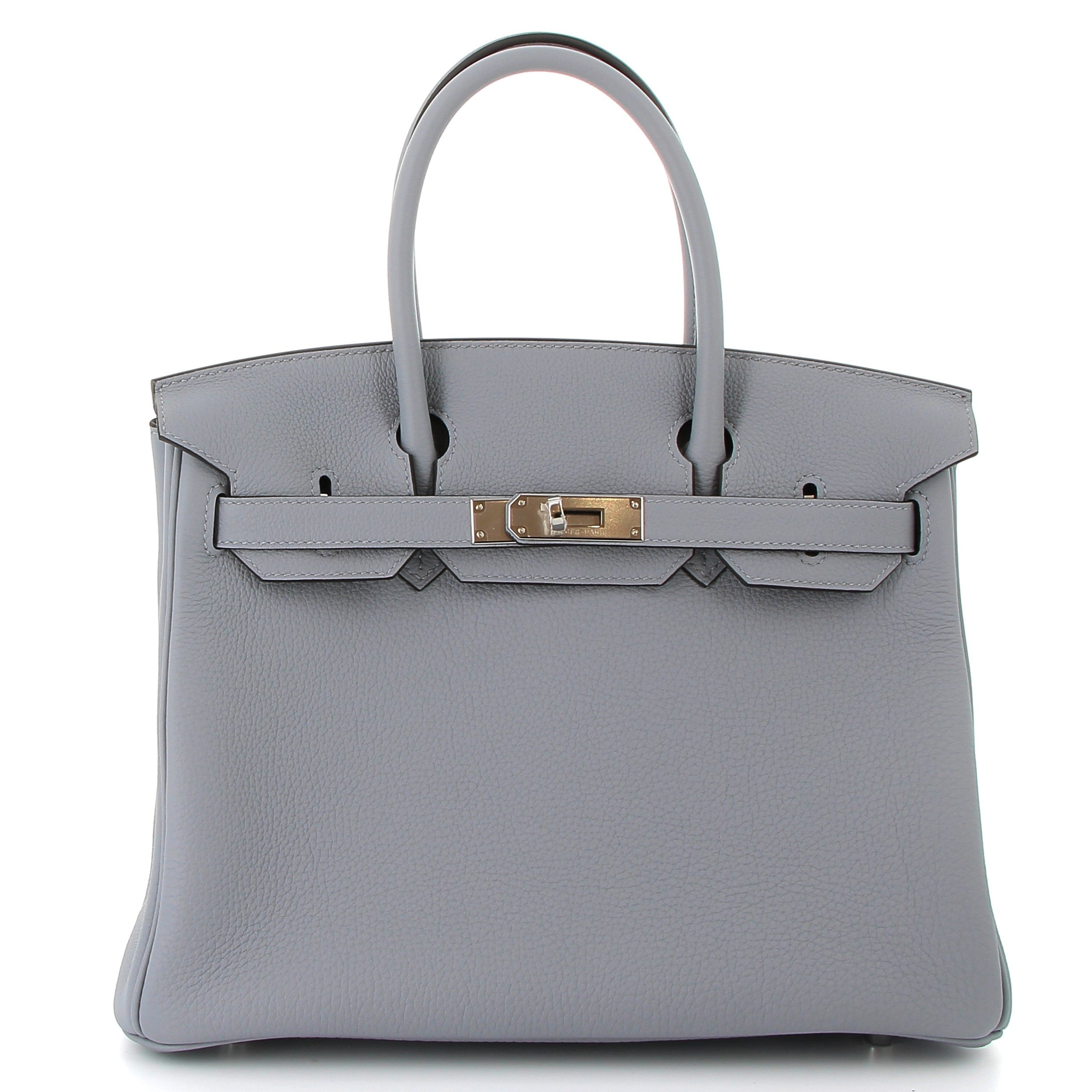 HERMES Birkin 30 Gris Pantin Togo Finition Palladié