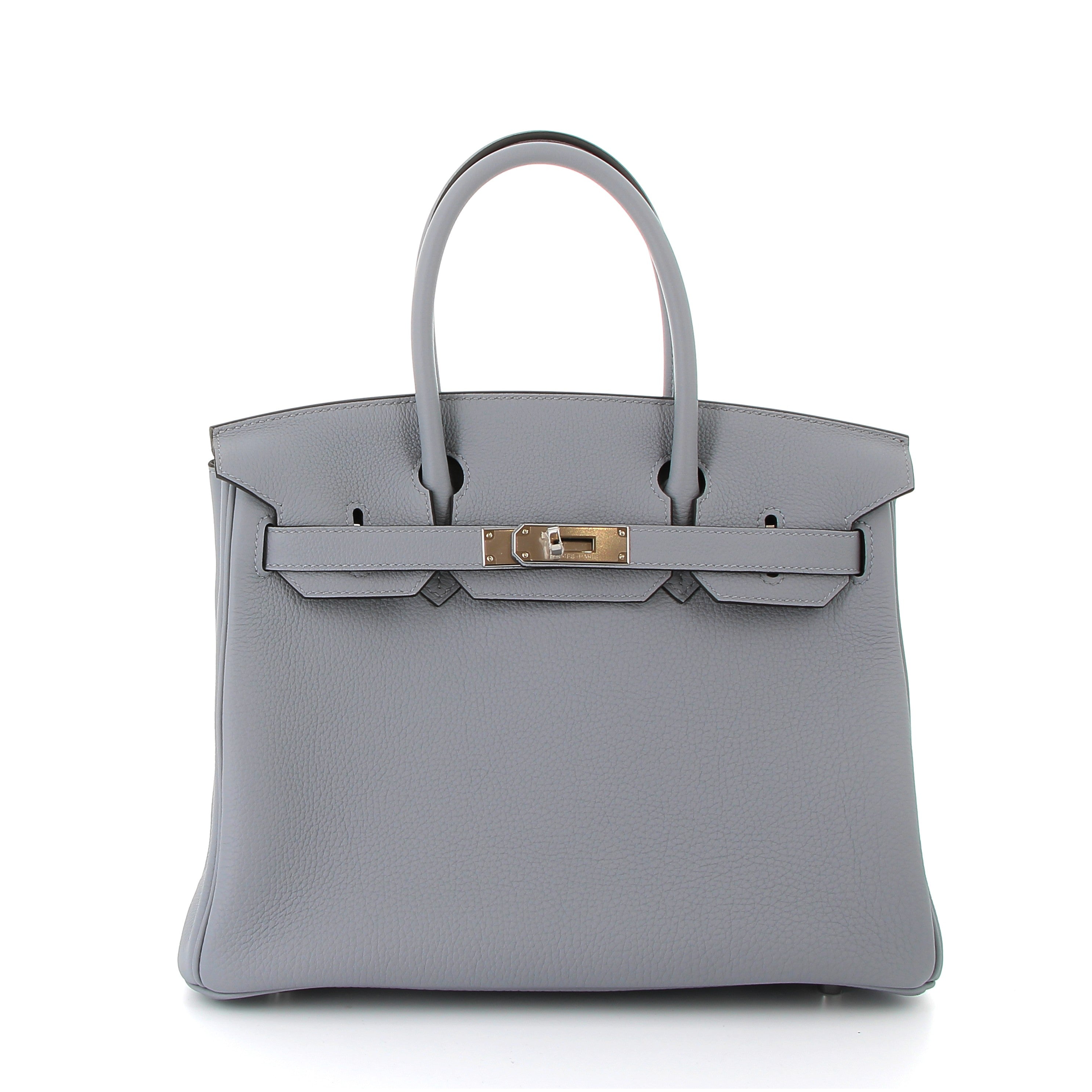 HERMES Birkin 30 Gris Pantin Togo Finition Palladié