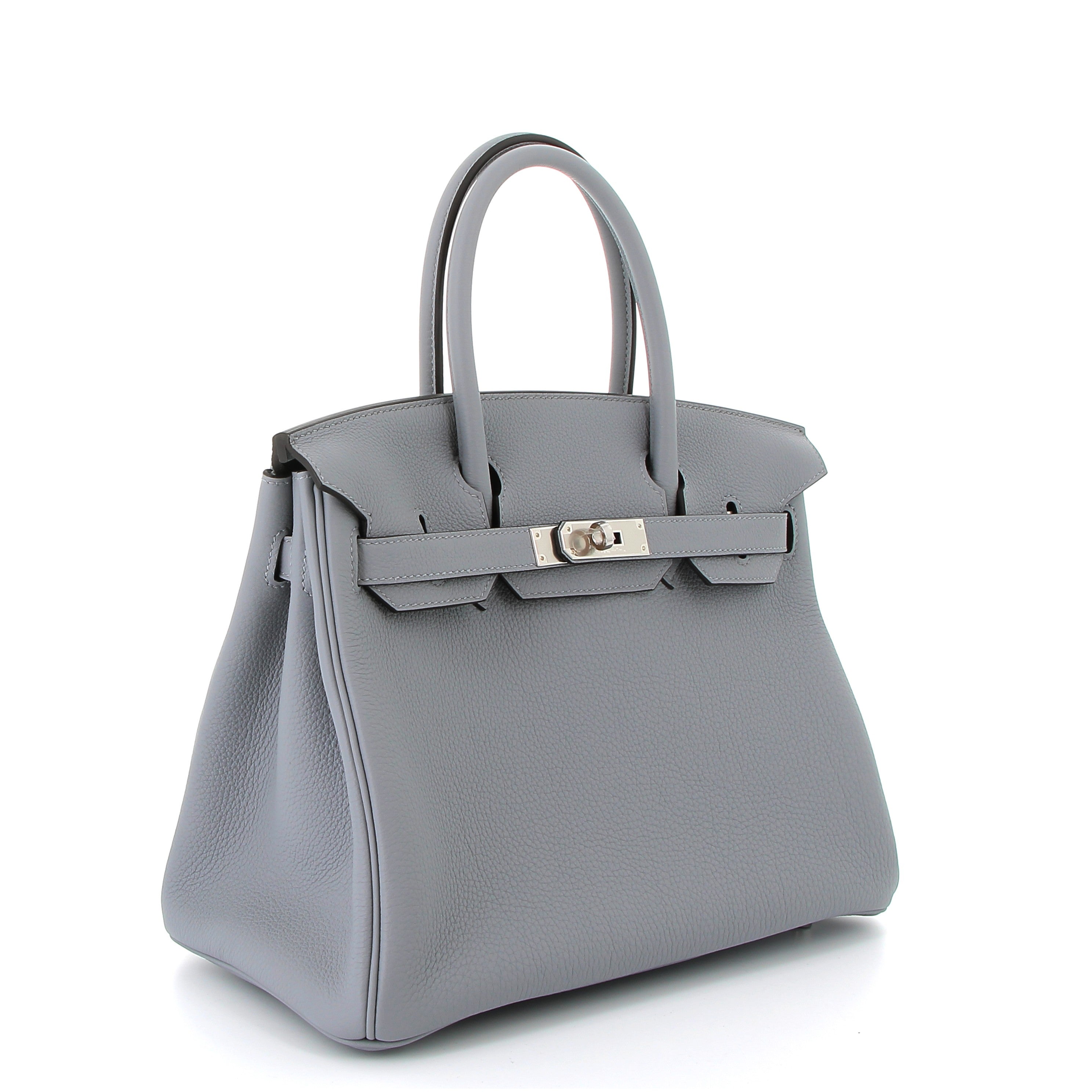 HERMES Birkin 30 Gris Pantin Togo Finition Palladié