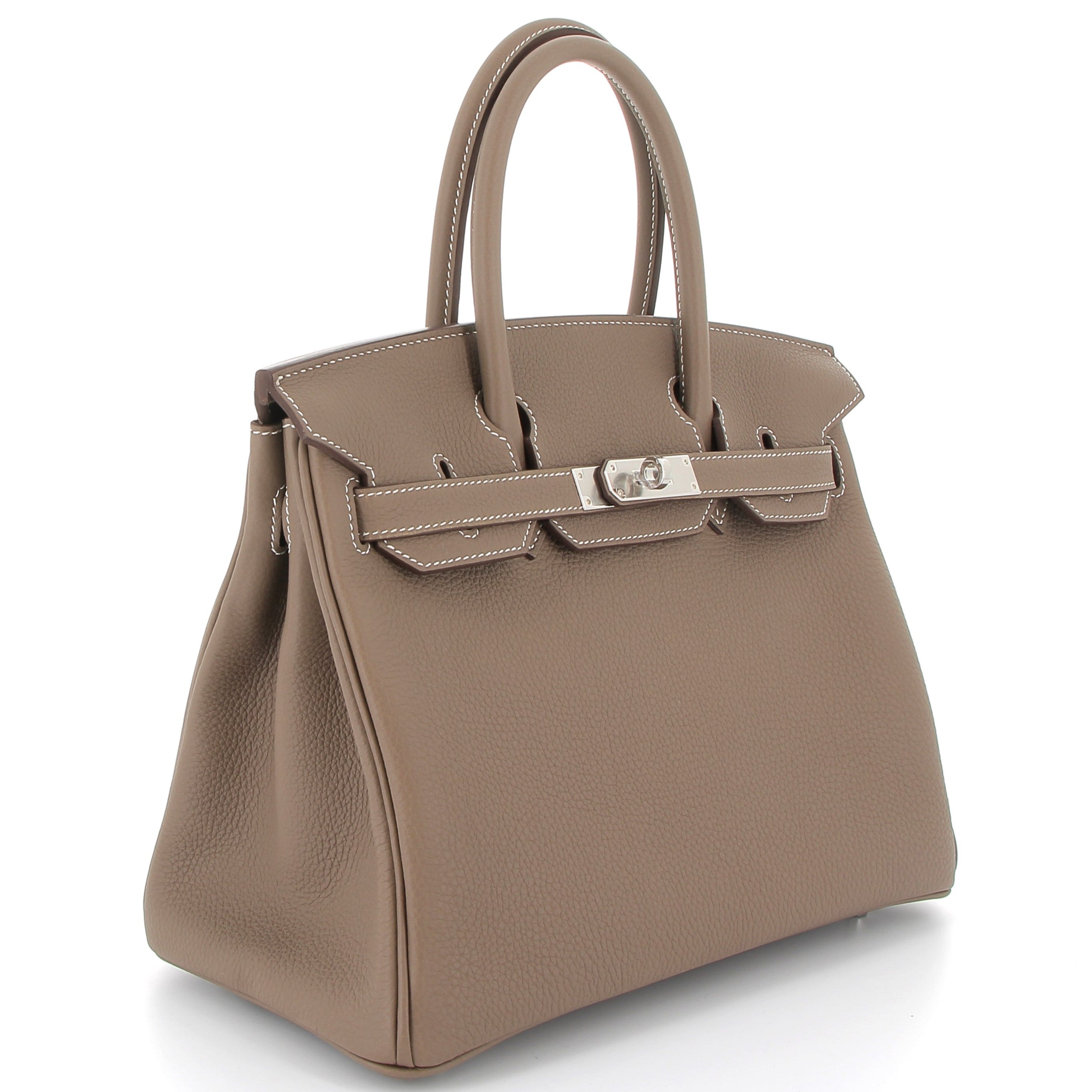 HERMES Birkin 30 Etoupe Cuir Togo Finition Palladié
