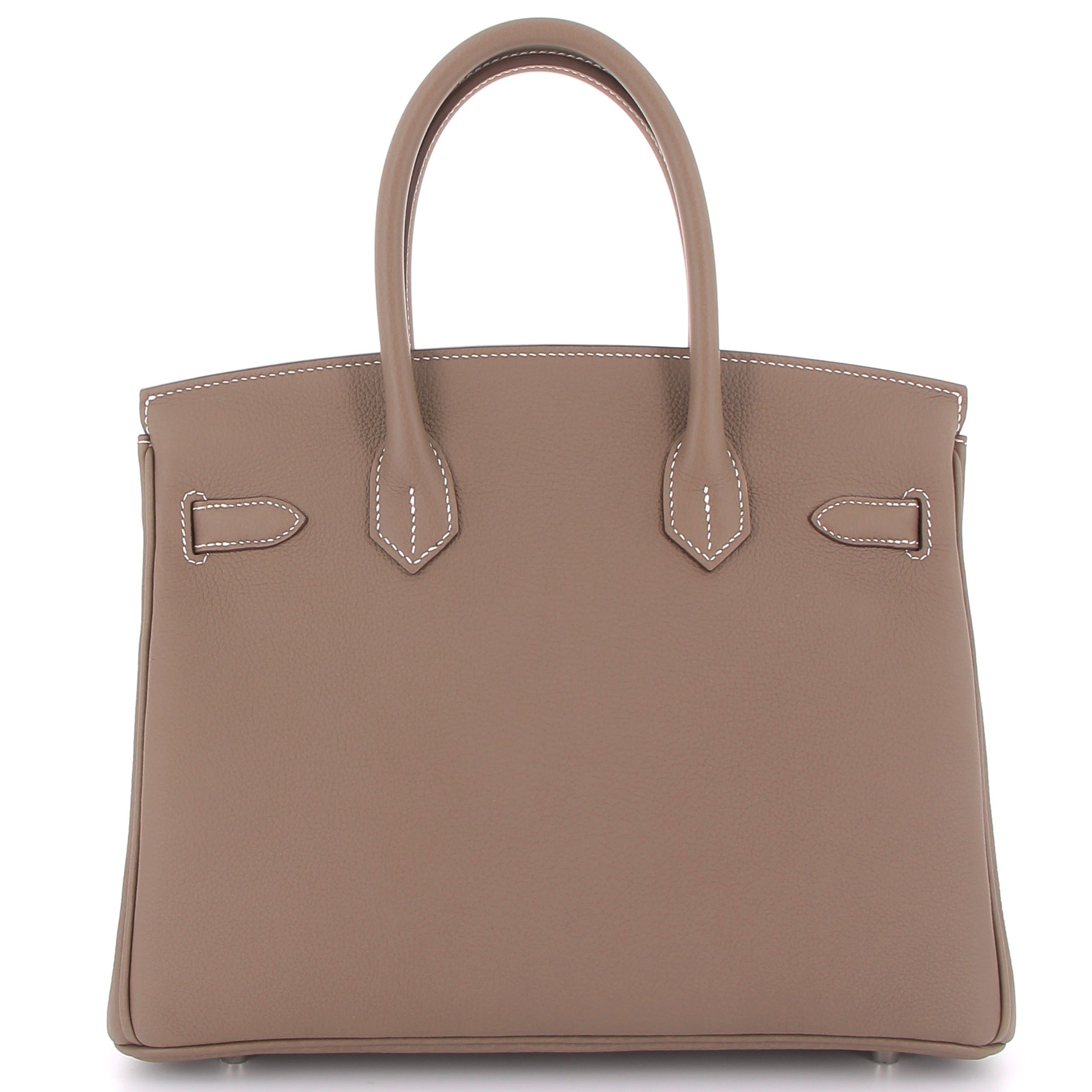 HERMES Birkin 30 Etoupe Cuir Togo Finition Palladié