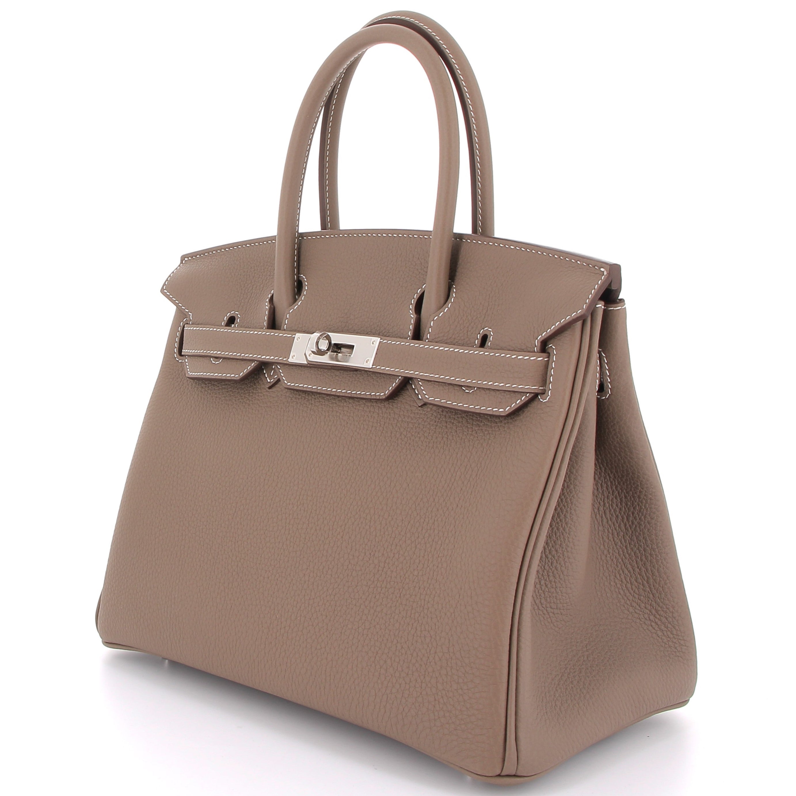 HERMES Birkin 30 Etoupe Cuir Togo Finition Palladié