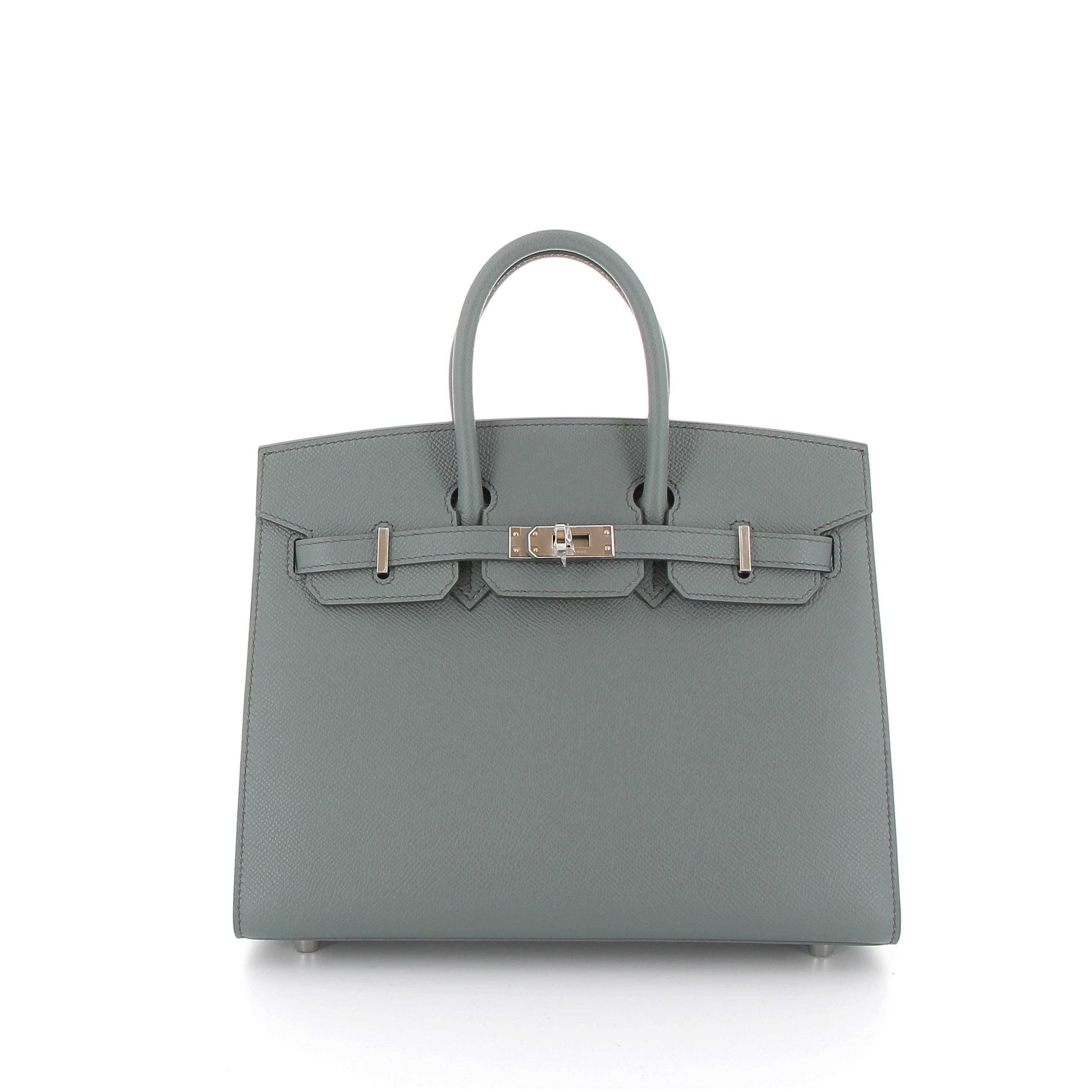HERMES Birkin 25 Vert Amande Epsom Sellier Finition