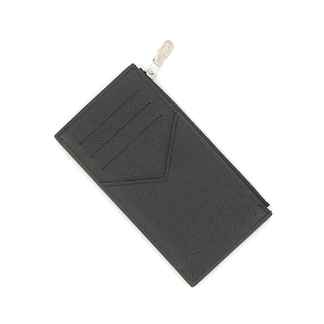 LOUIS VUITTON Porte Carte Noir Cuir de Vache