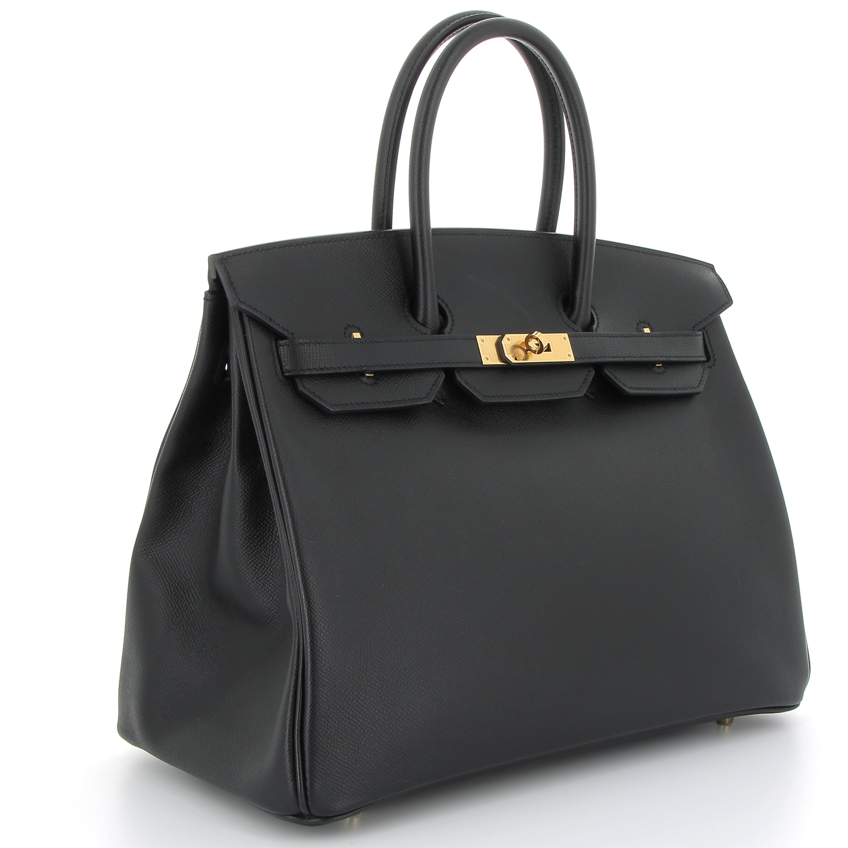 HERMES Birkin 35 Noir Epsom Finition Dorée