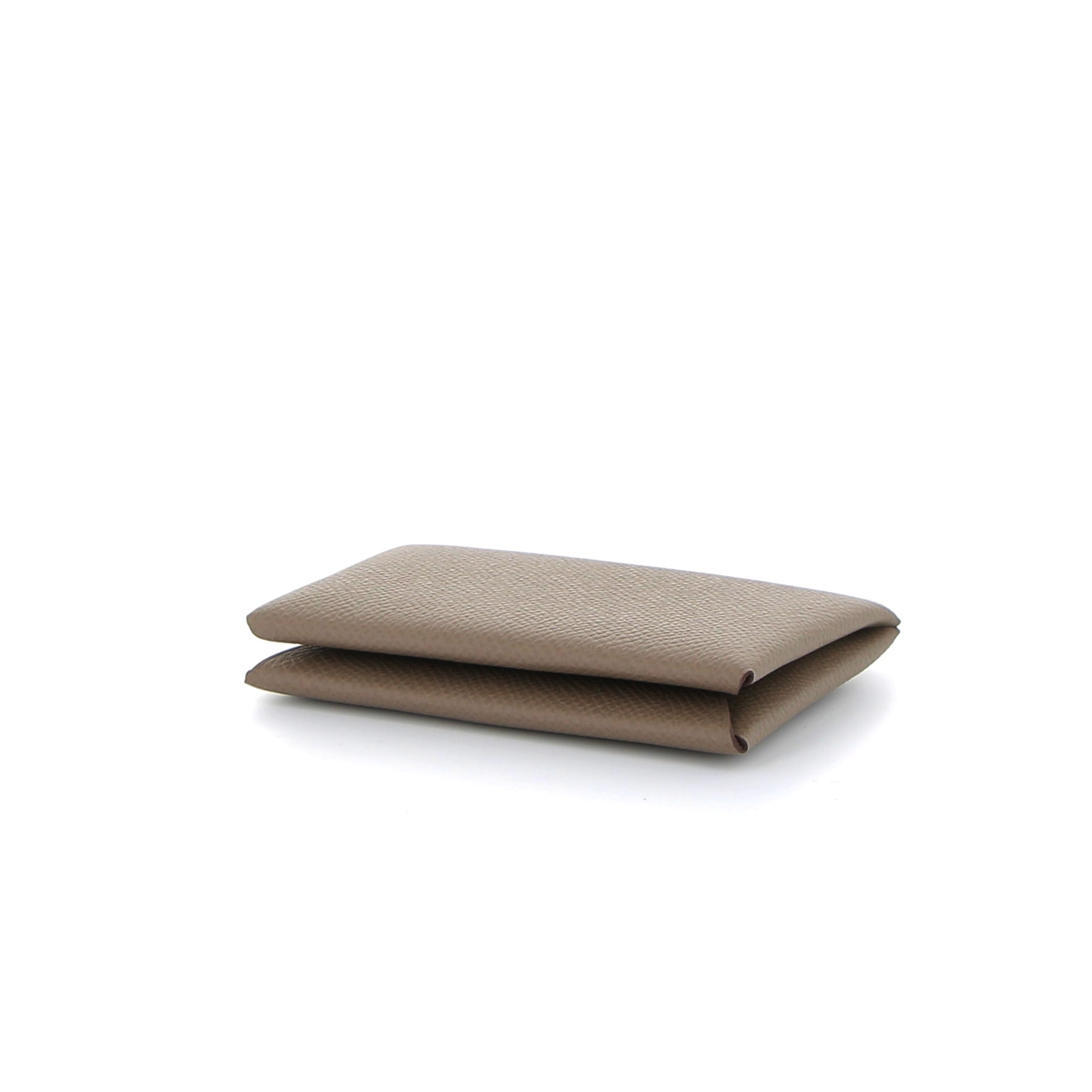 HERMES Porte Cartes Calvi Veau Epsom Etoupe