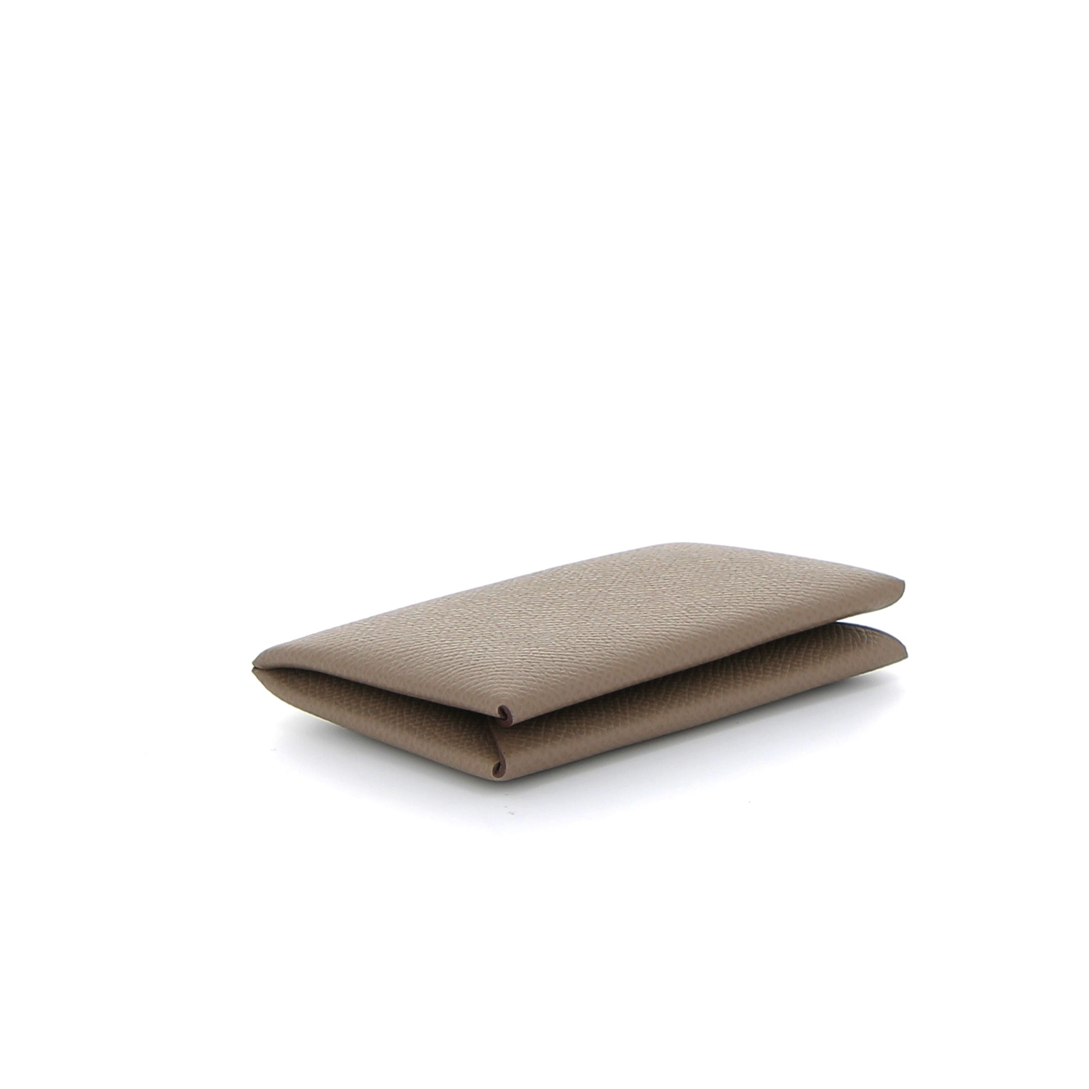 HERMES Porte Cartes Calvi Veau Epsom Etoupe