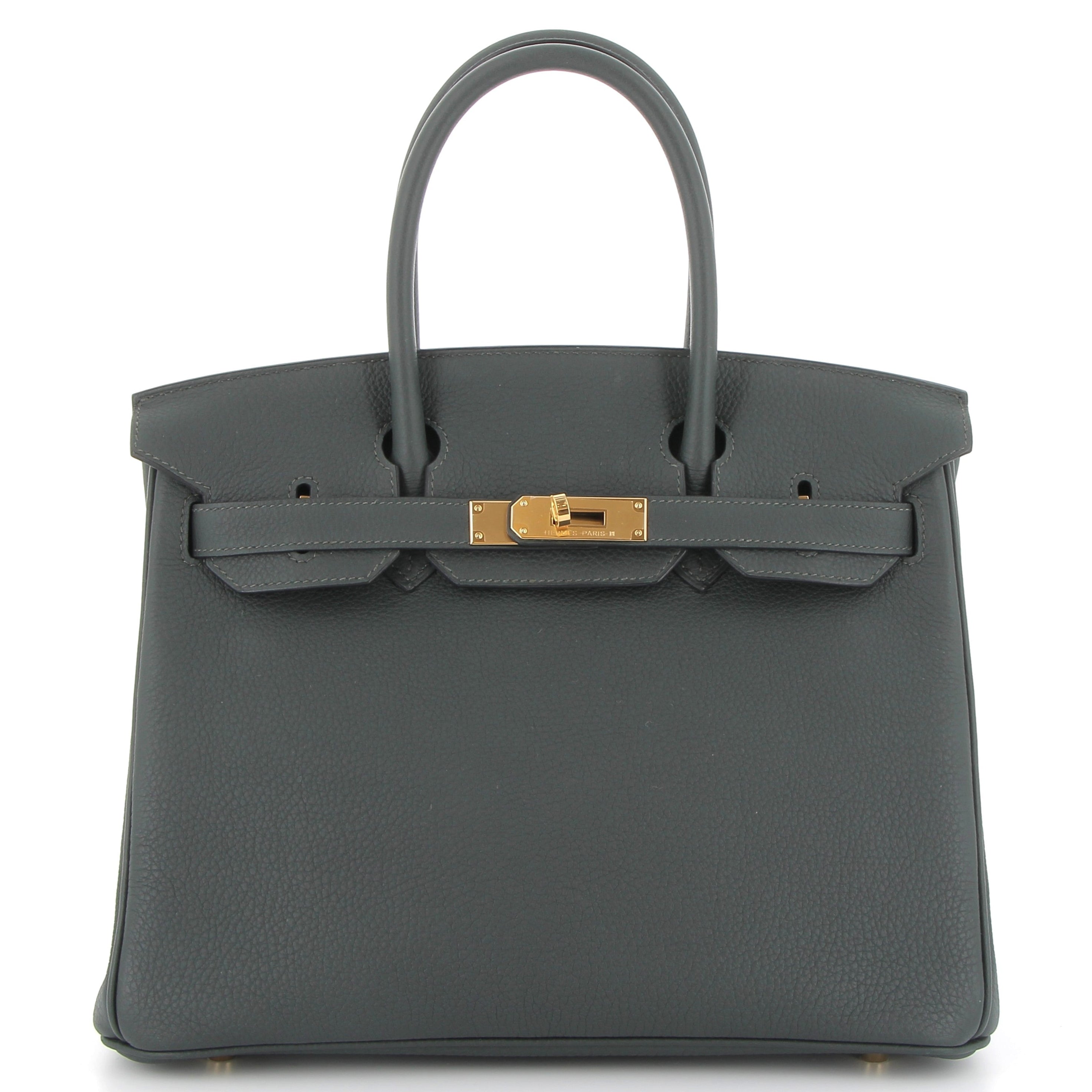 HERMÈS Birkin 30 Vert Fonce Cuir Togo Finition Or jaune