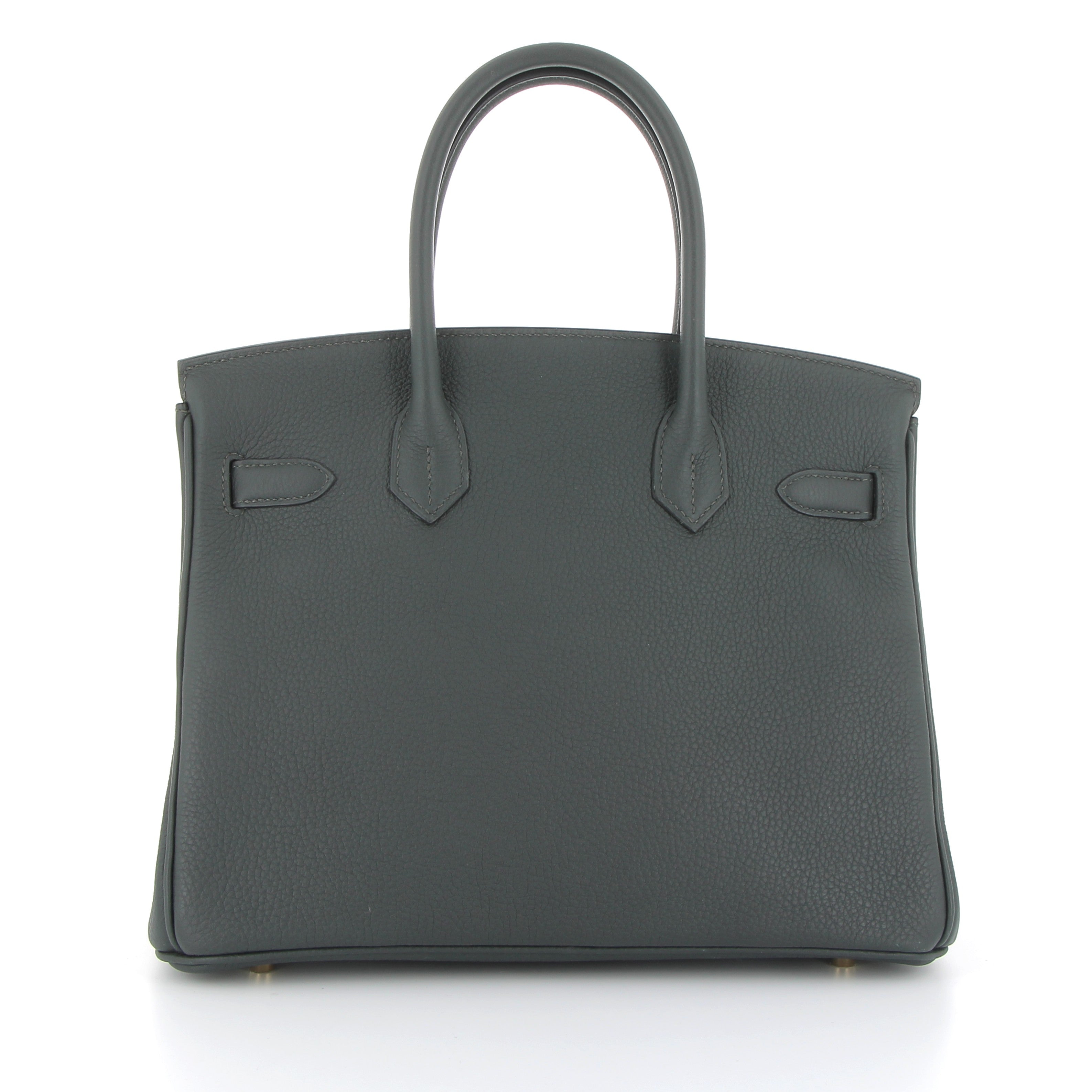 HERMÈS Birkin 30 Dark Green Togo Yellow Gold Finish