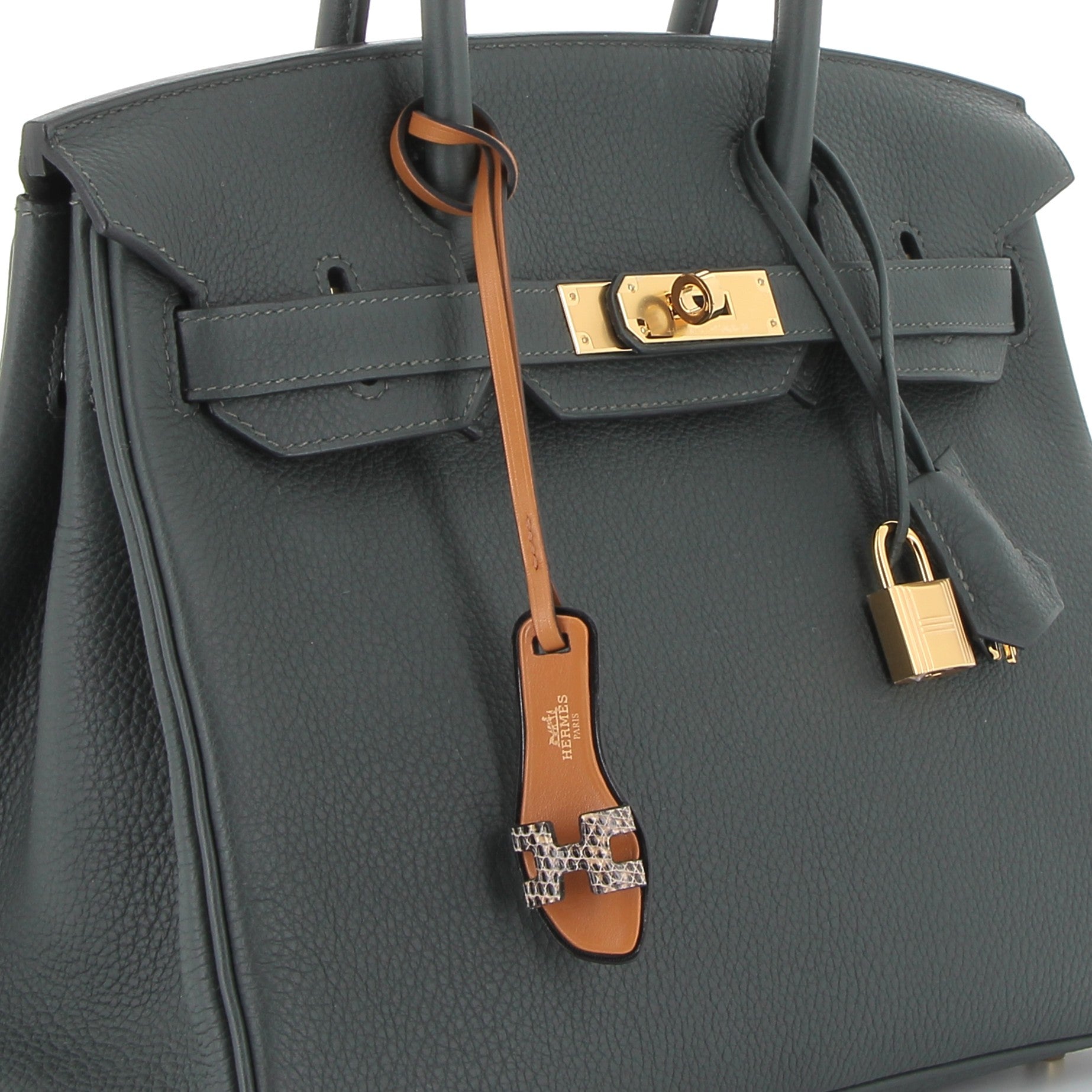 Hermes Oran Nano Charm Lizard Shadow 