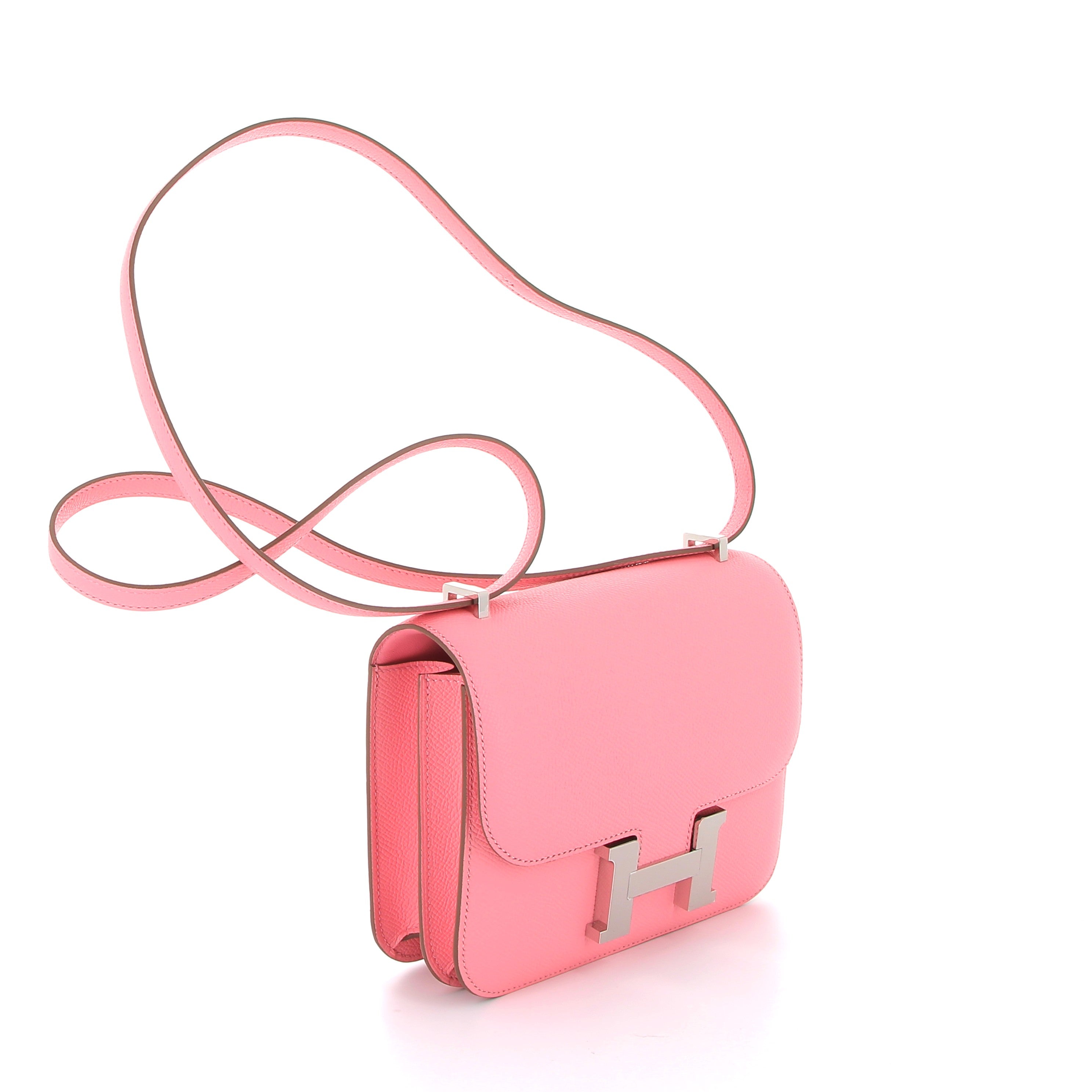 HERMÈS Constance 18 Epsom Rose Confetti leather with Palladium finish