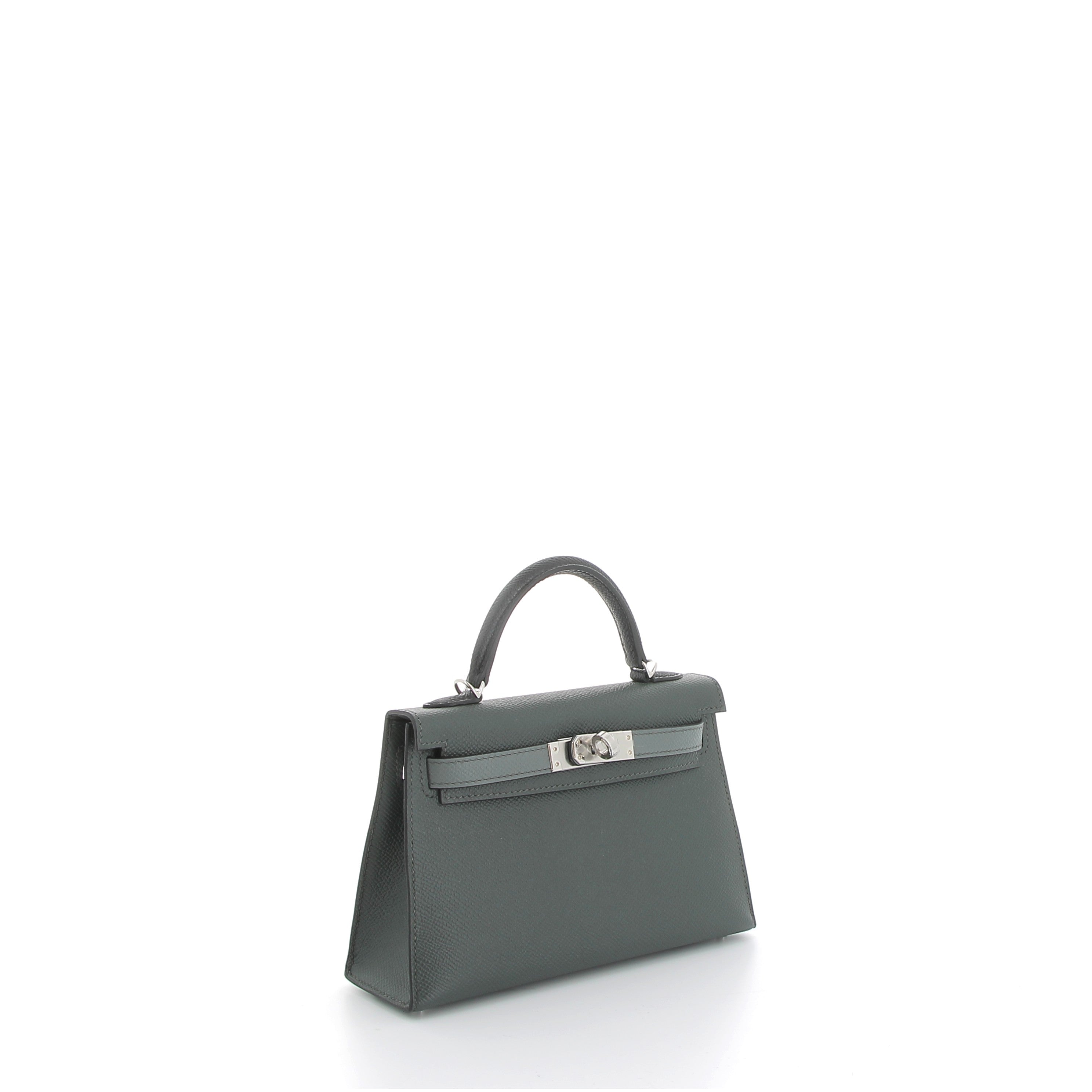 HERMÈS Kelly 20 Sellier Mangrove/Almond Green