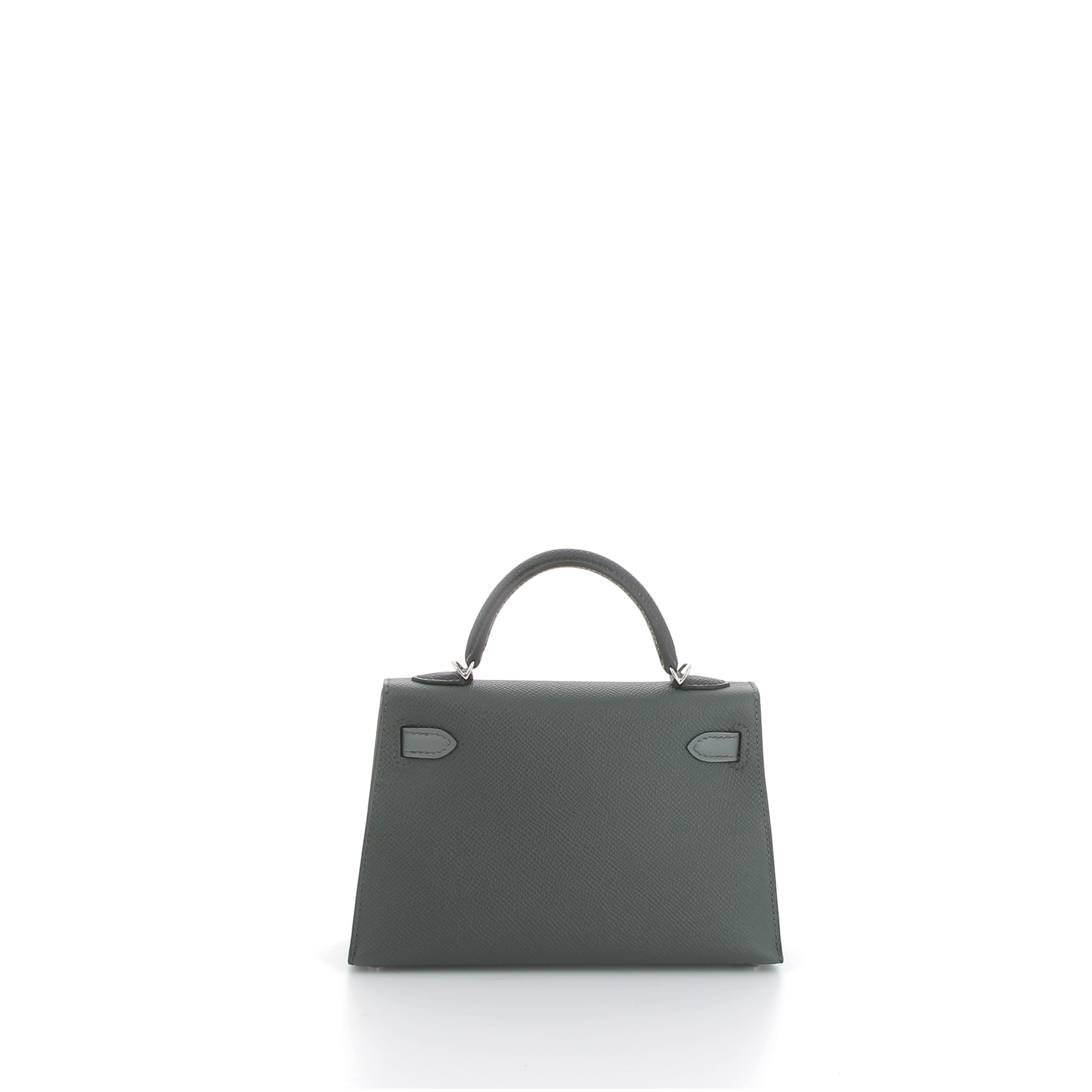 HERMÈS Kelly 20 Sellier Mangrove/Almond Green