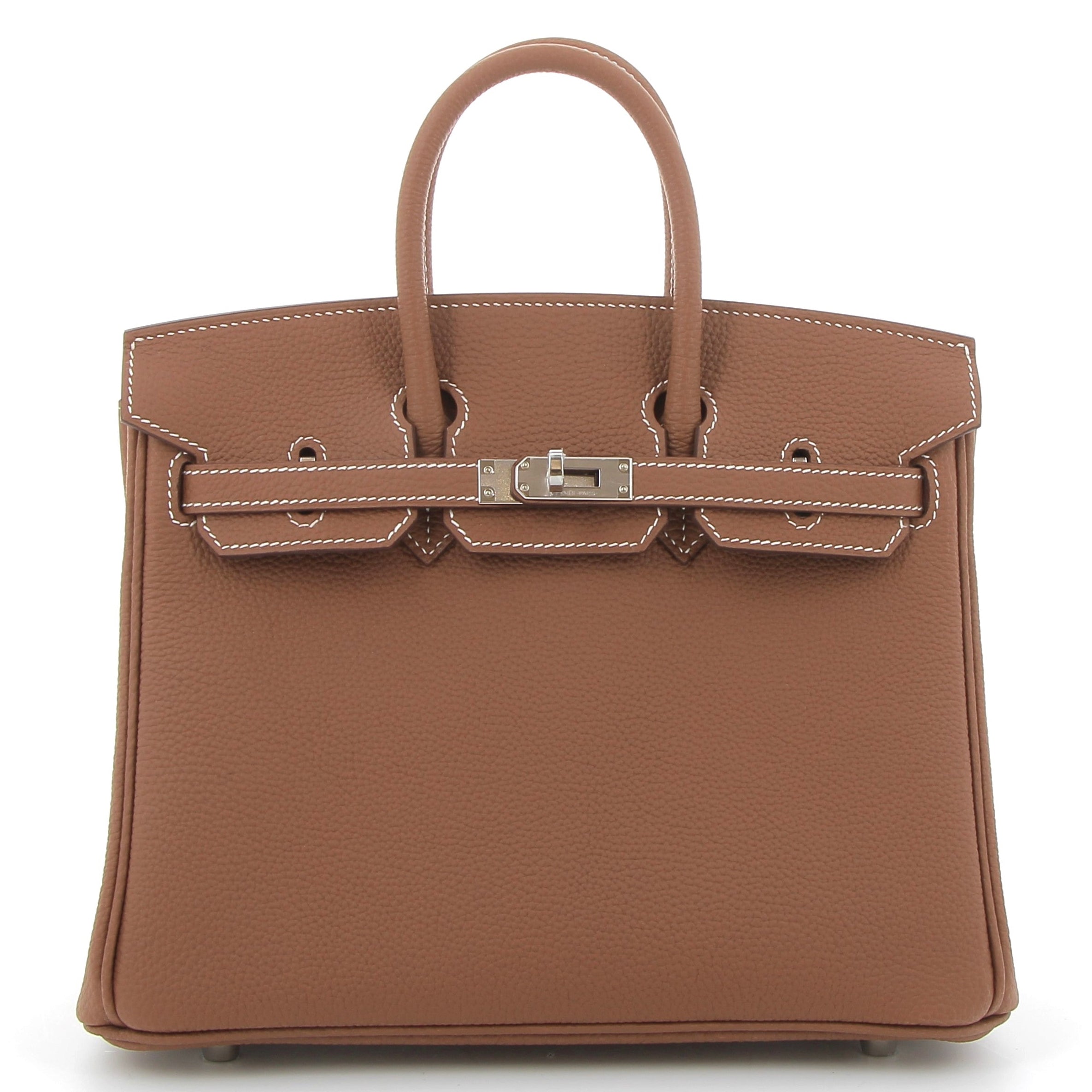 HERMES Birkin 25 Gold Cuir Togo Finition Palladié