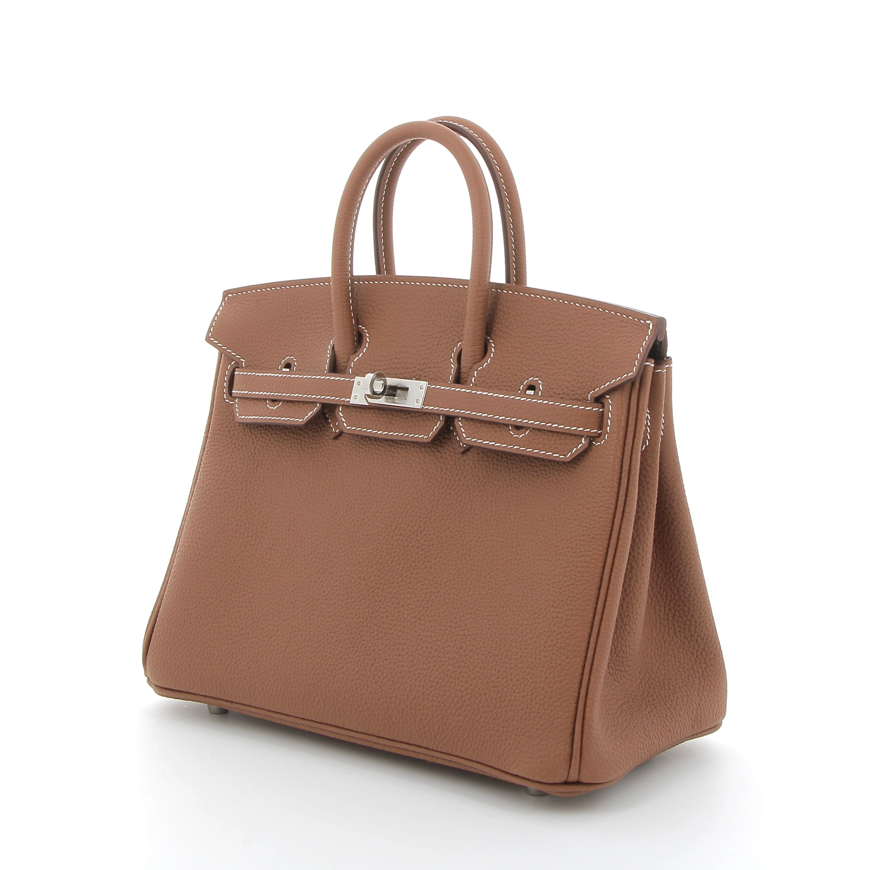 HERMES Birkin 25 Gold Cuir Togo Finition Palladié