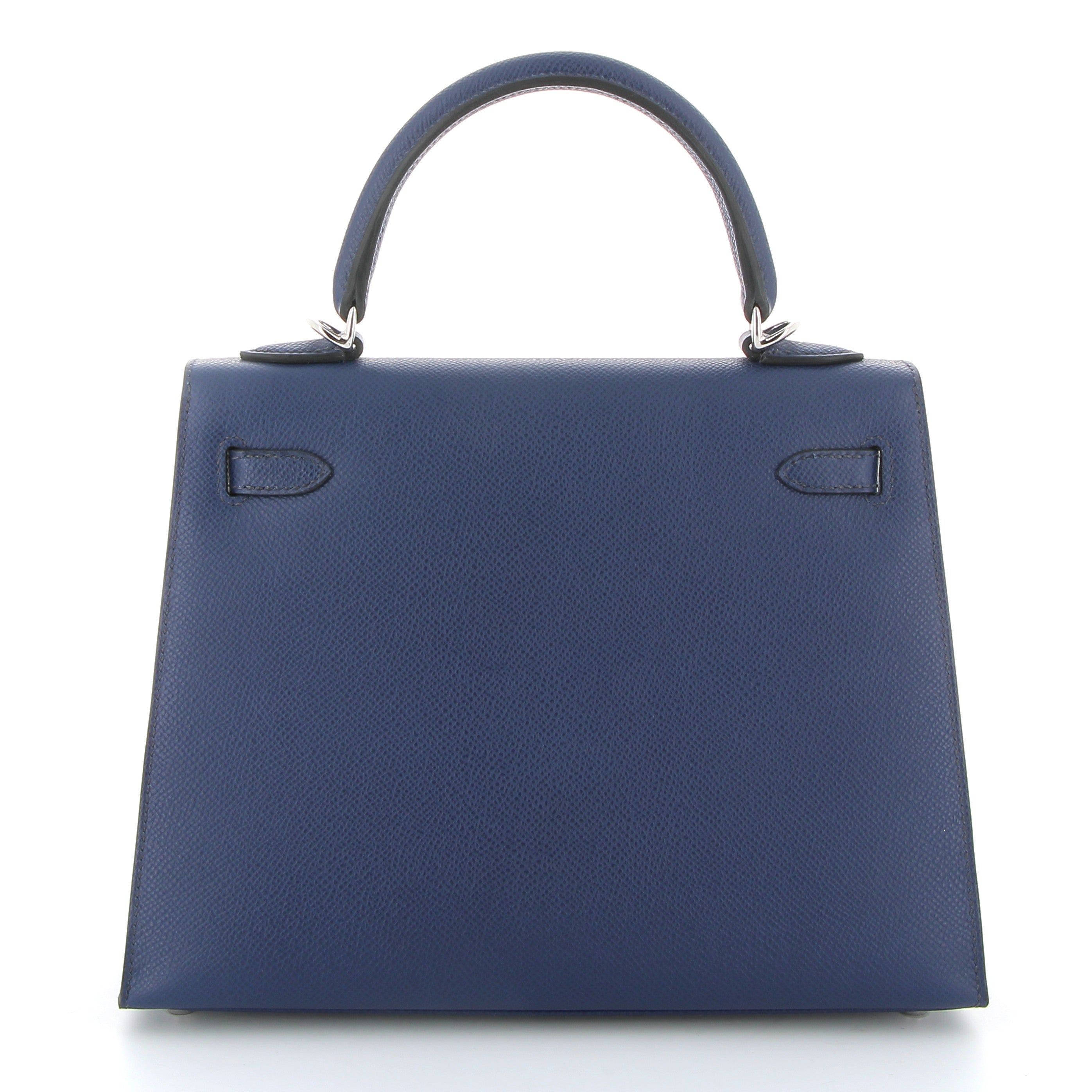 HERMÈS Kelly 25 Bleu Saphire Cuir Epsom Finition Palladié