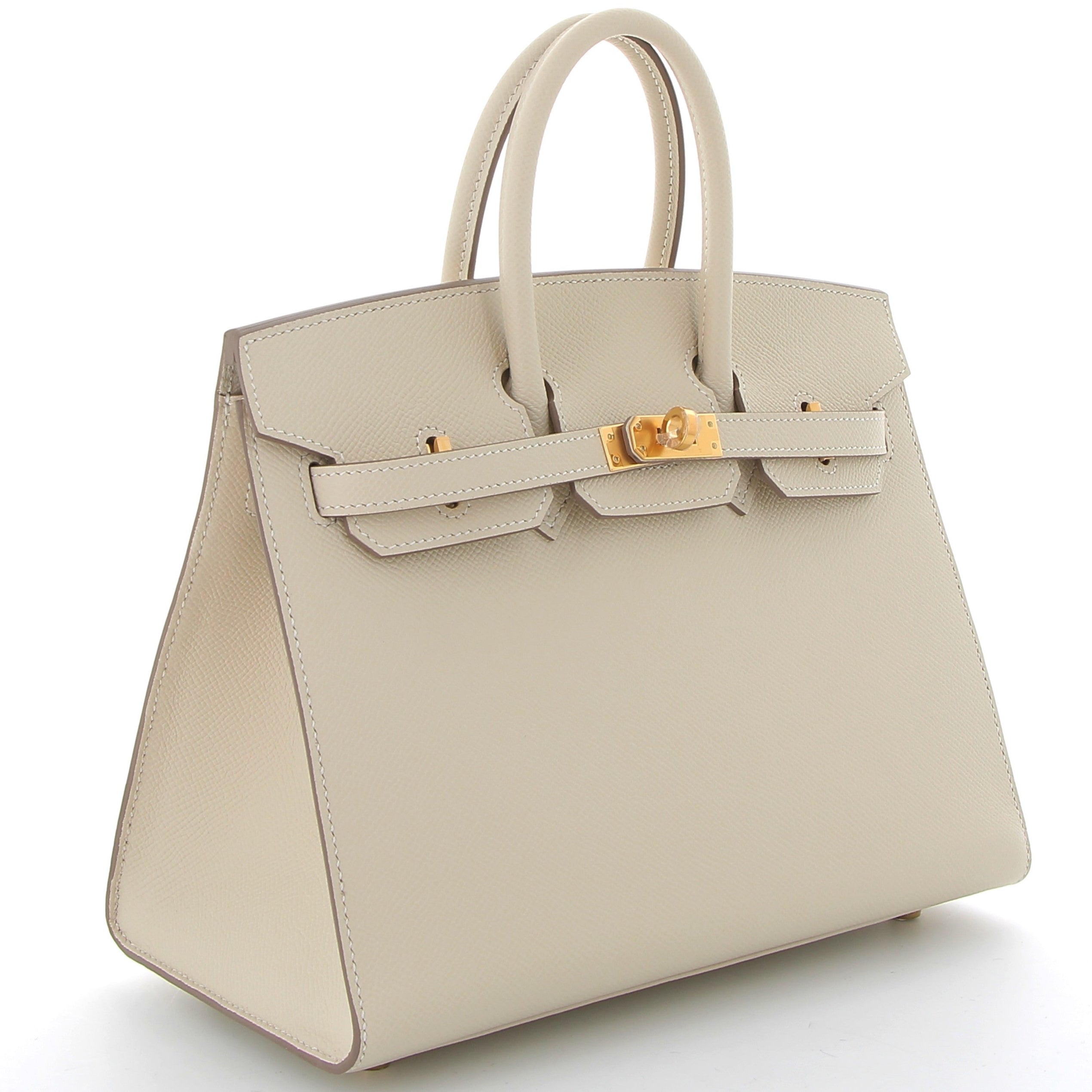 HERMES Birkin 25 Craie Sellier Cuir Epsom Finition