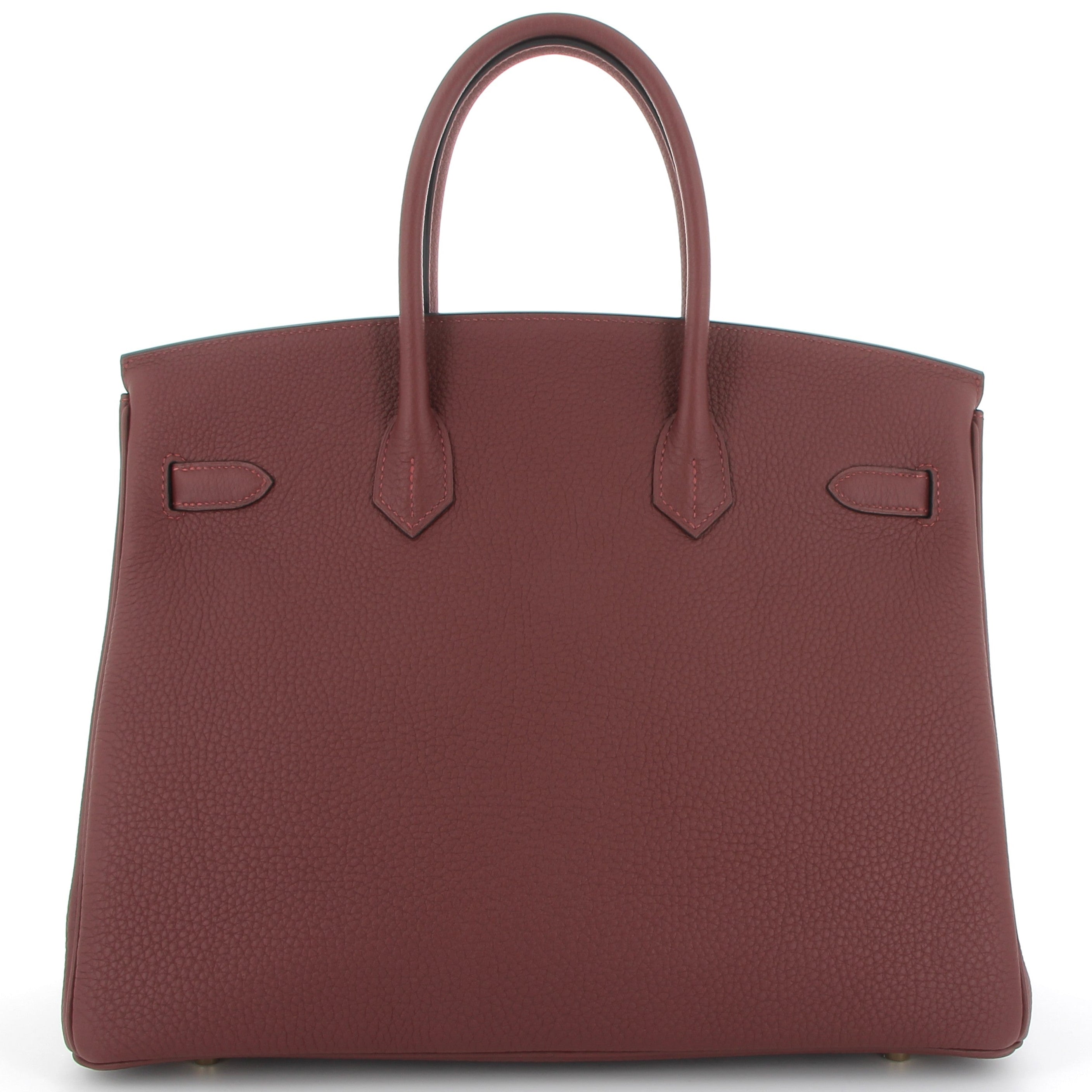 HERMES Birkin 35 Rouge H Cuir Togo Finition Or Jaune