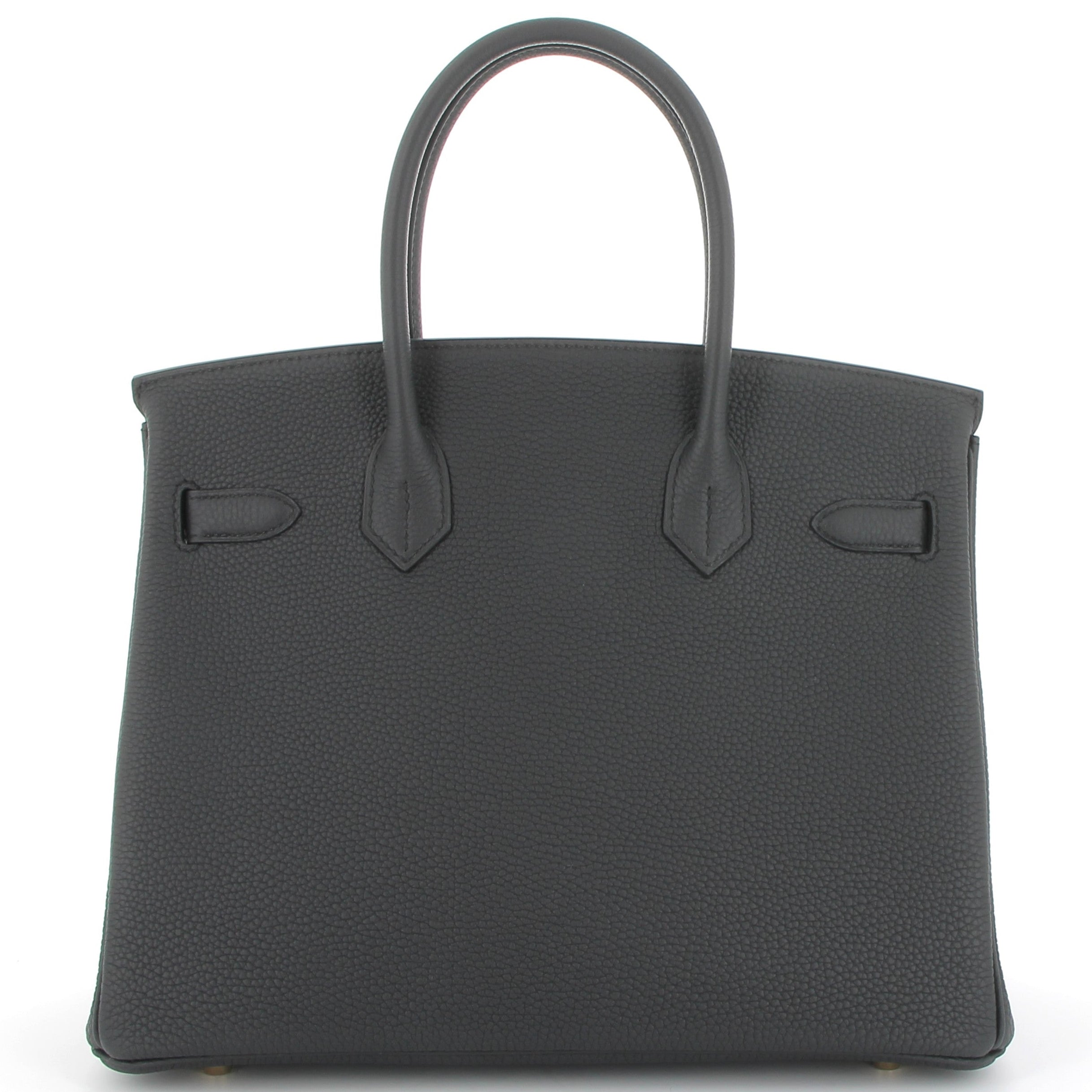 HERMES Birkin 30 Plomb Cuir Togo Finition Permabrass