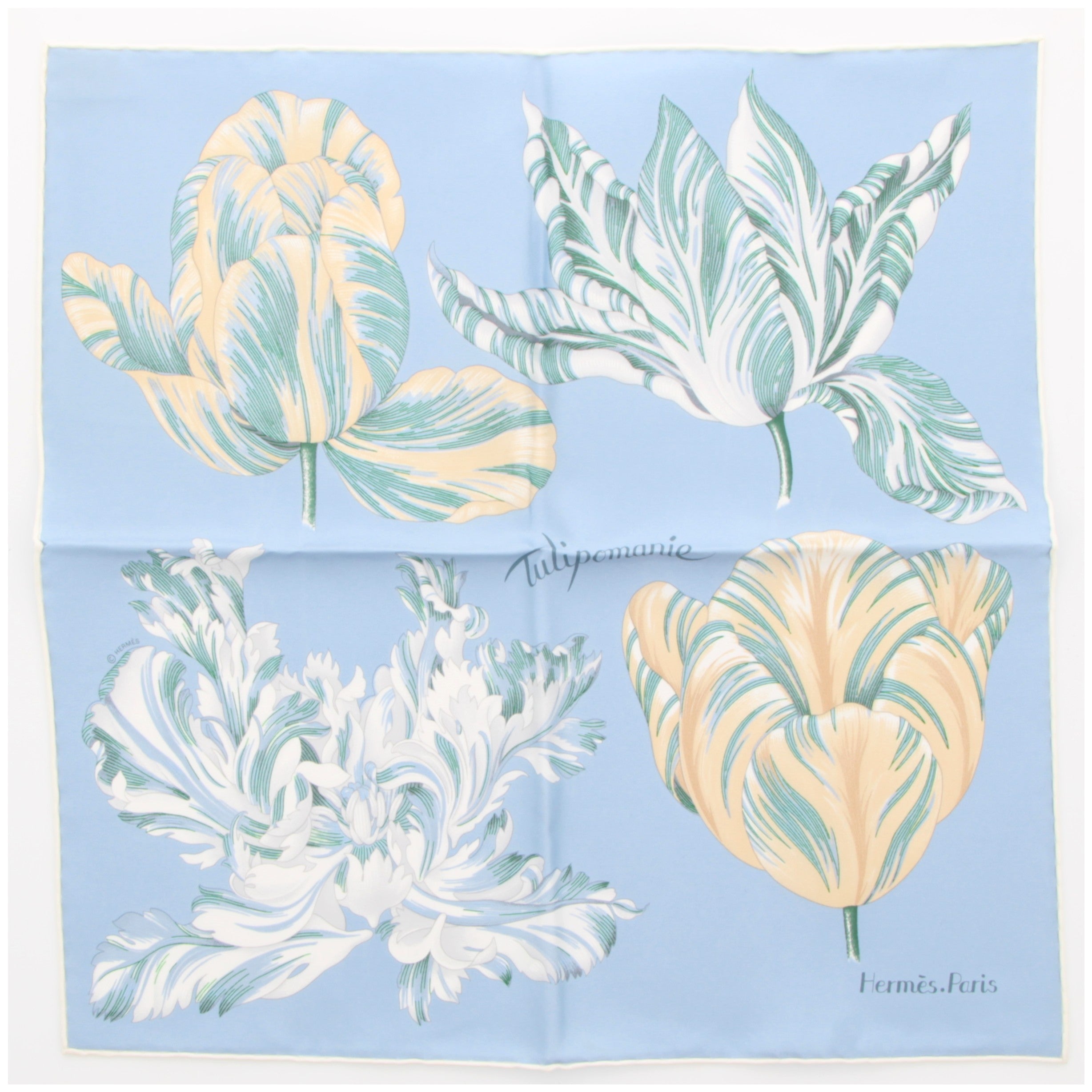HERMES Foulard Tulipomanie Soie