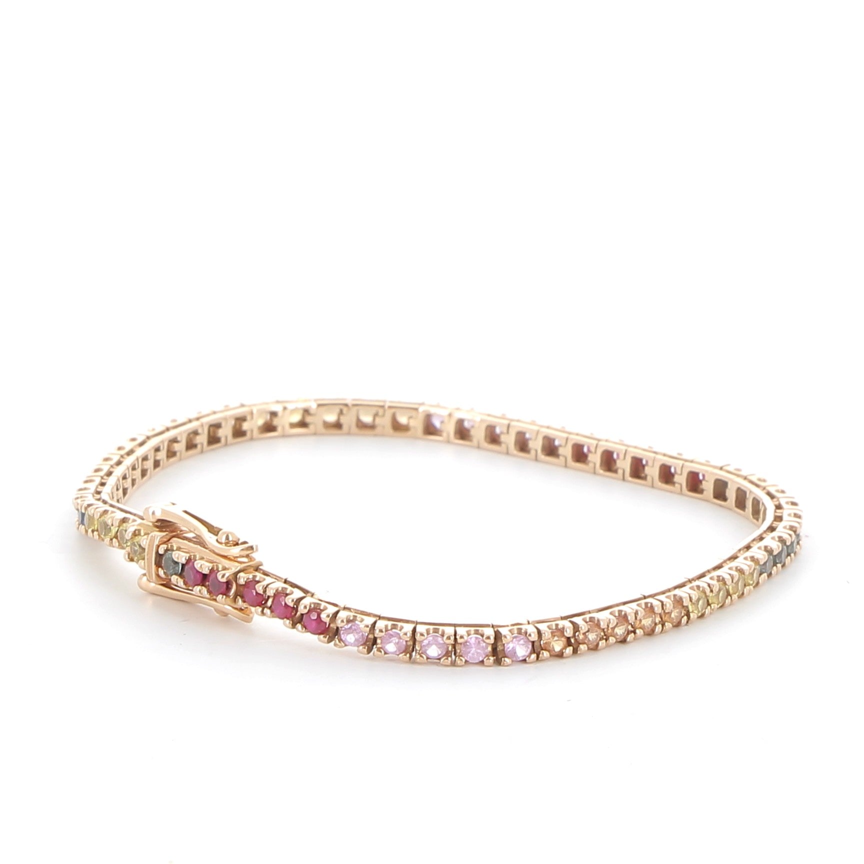 HELENA JOY Bracelet en Diamants Rivière Rainbow