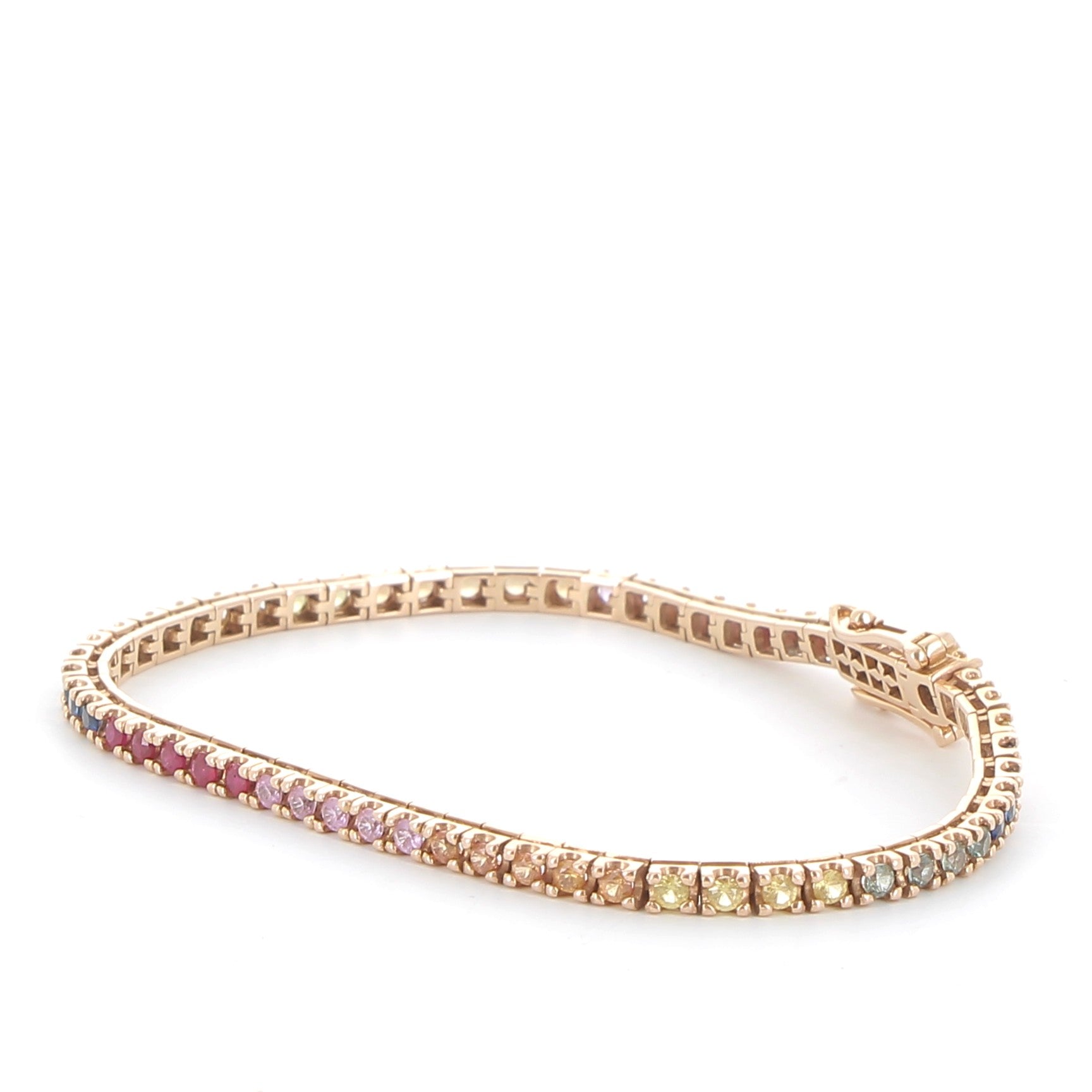 HELENA JOY Bracelet en Diamants Rivière Rainbow