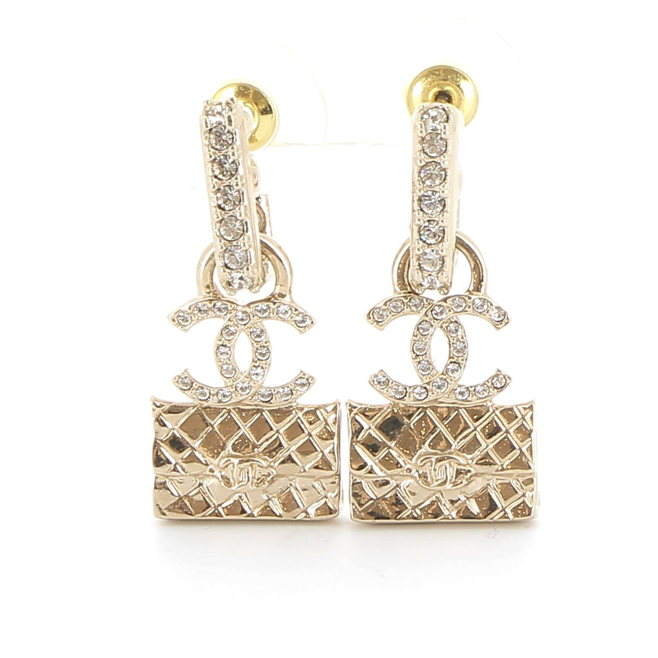 CHANEL Boucle d'Oreilles Timeless Plaque Or