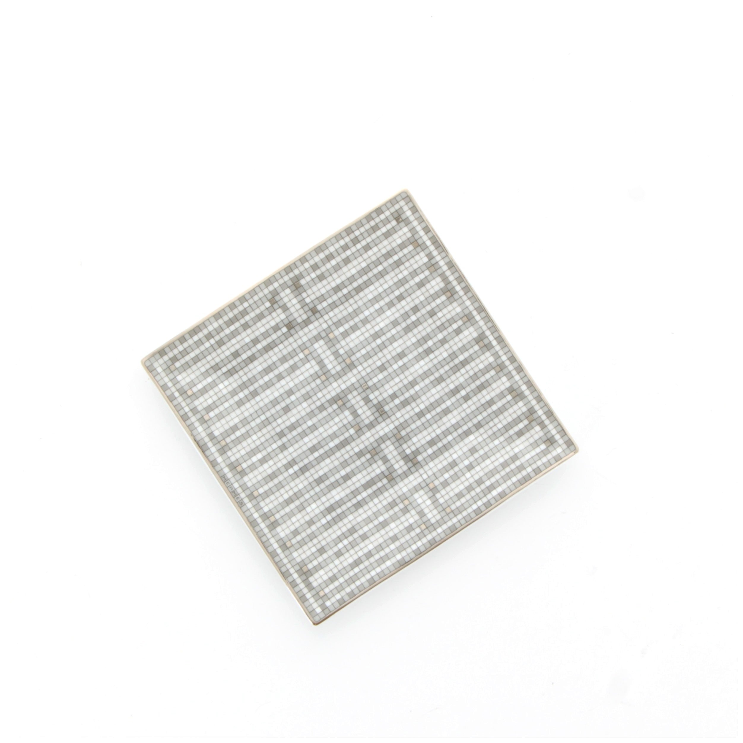HERMES Petit Carré Mosaïque Platine