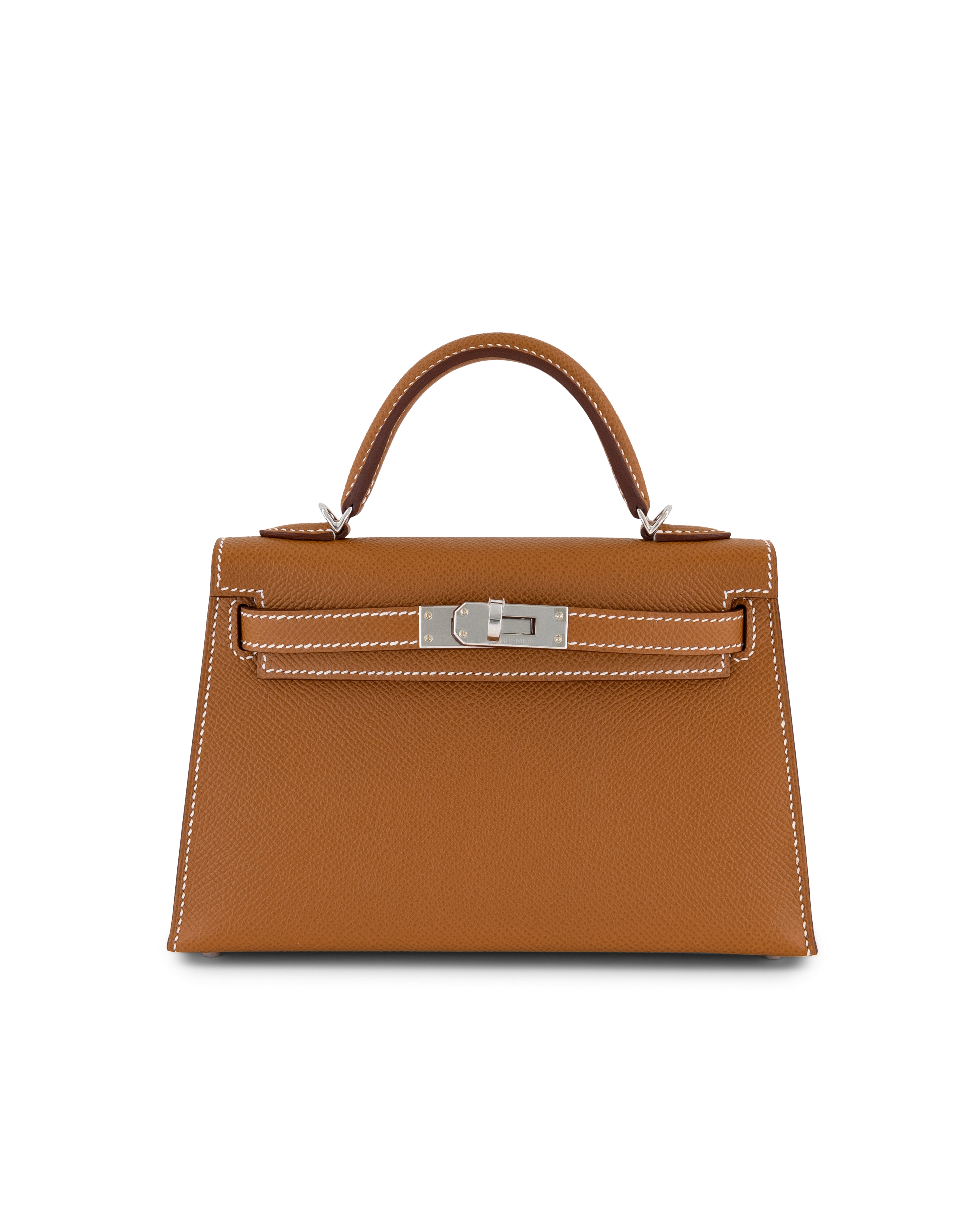 Hermès Mini Kelly 20cm Sellier in Gold Epsom Leather with Palladium Hardware