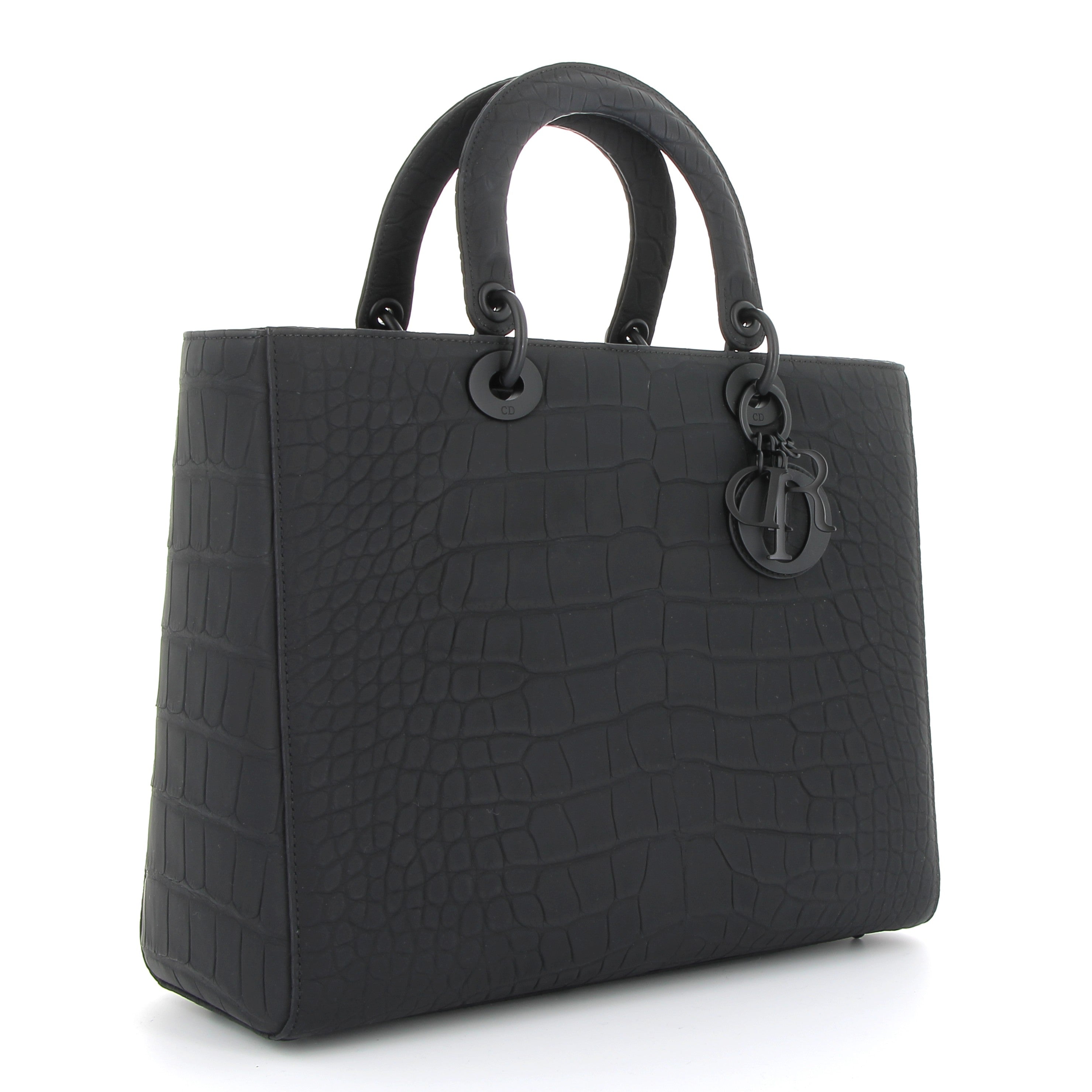 DIOR Lady Dior Noir Alligator Mat