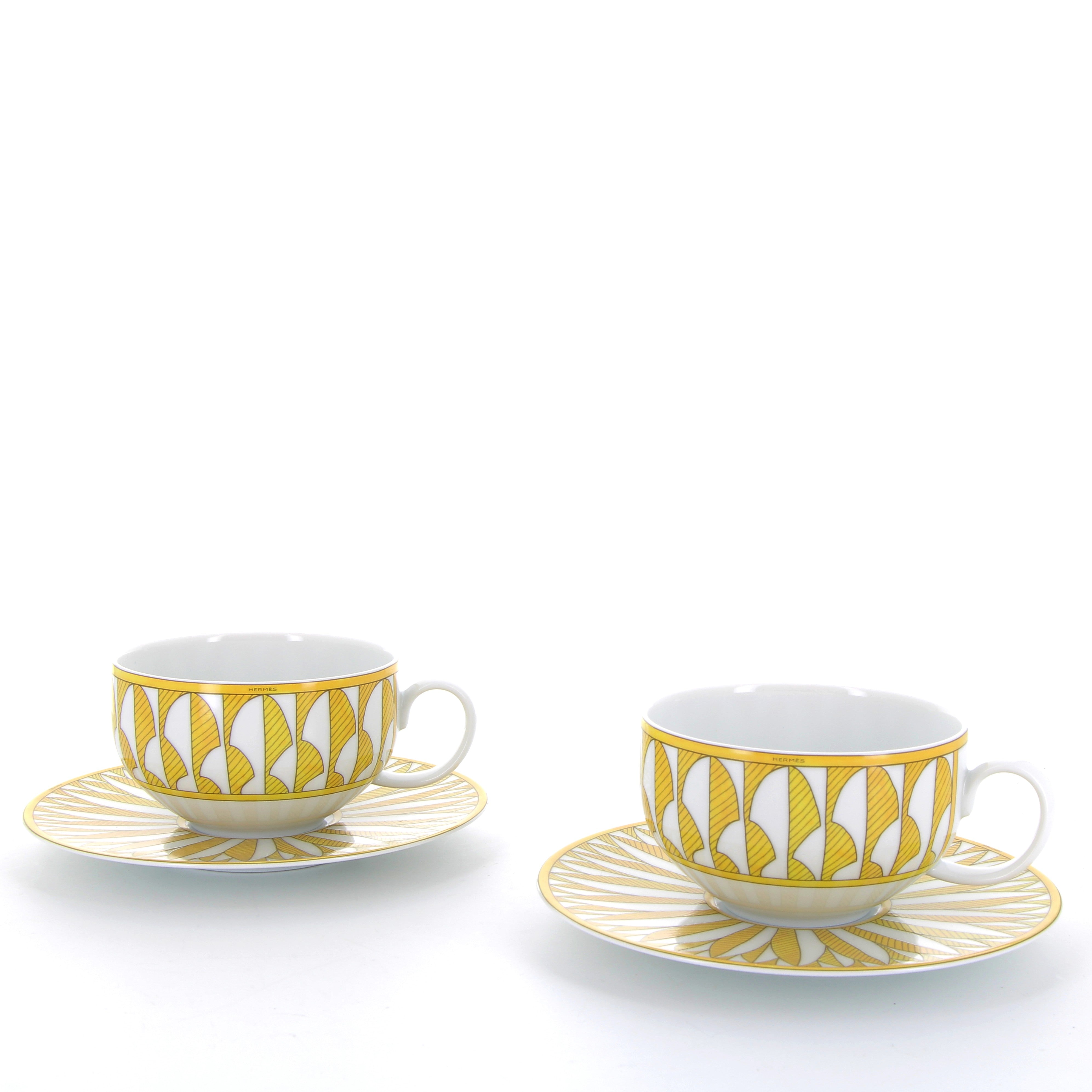 HERMES Tasse à Thé Soleil (Lot de 2)