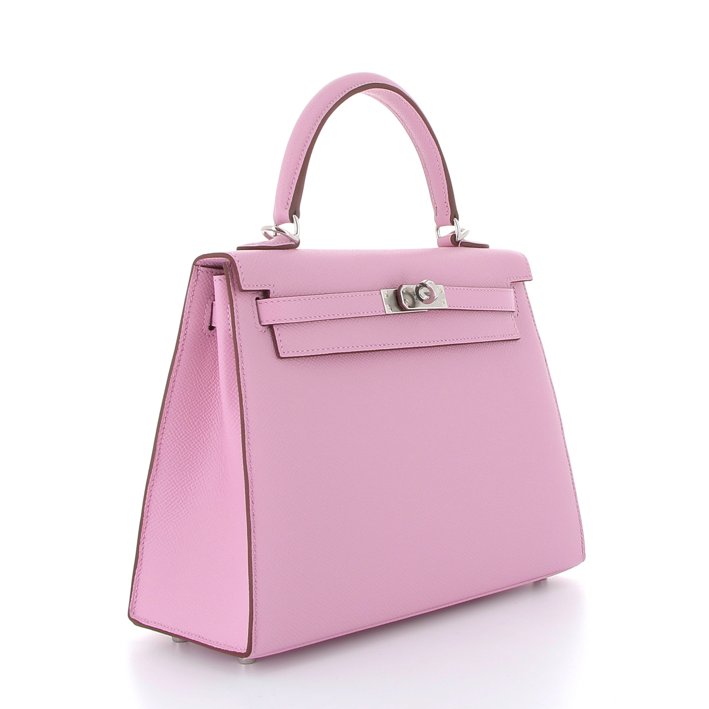 HERMES Kelly 25 Mauve Sylvestre Cuir Epsom Finition Palladié