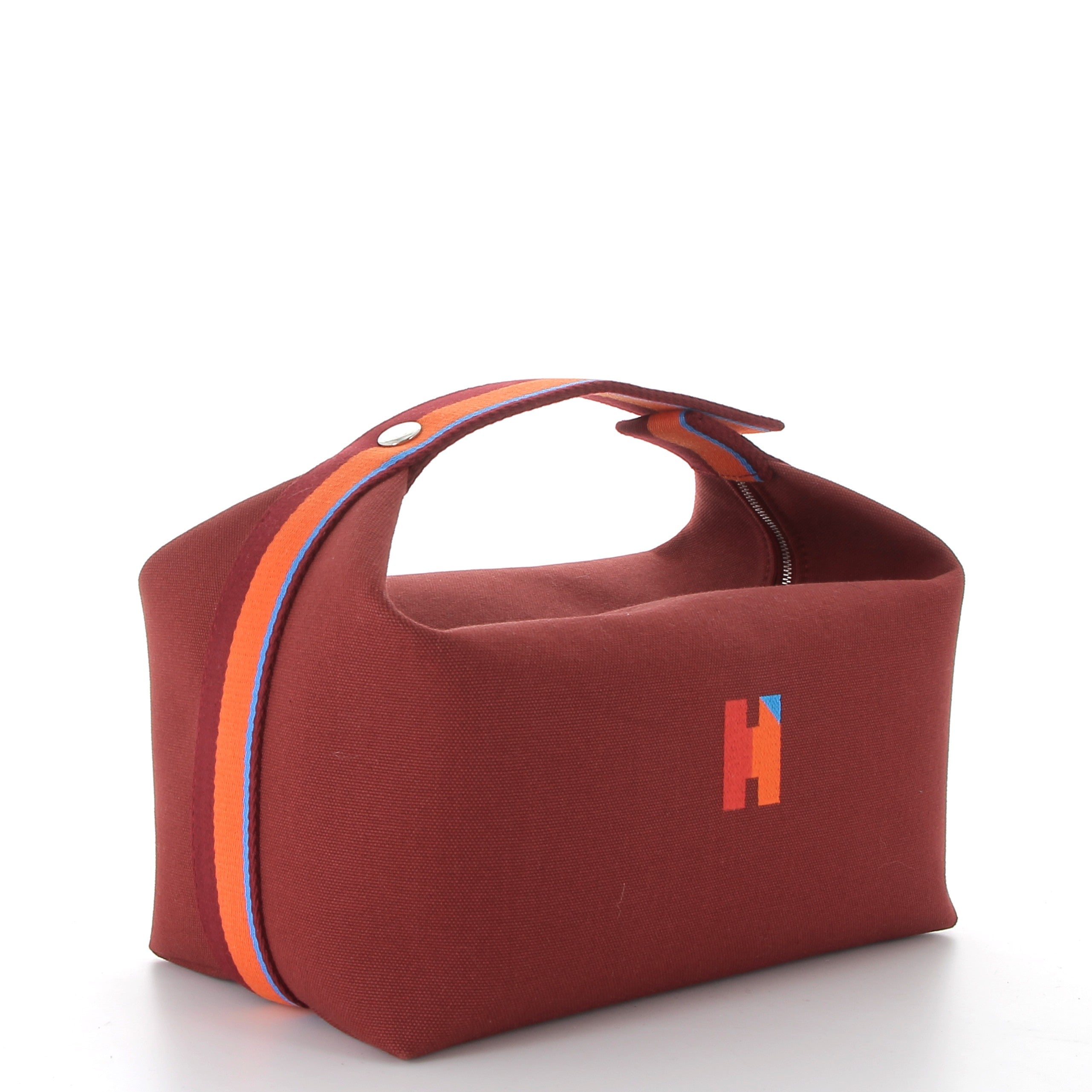 HERMES Bride à Brac Rouge Toile Grand Modèle