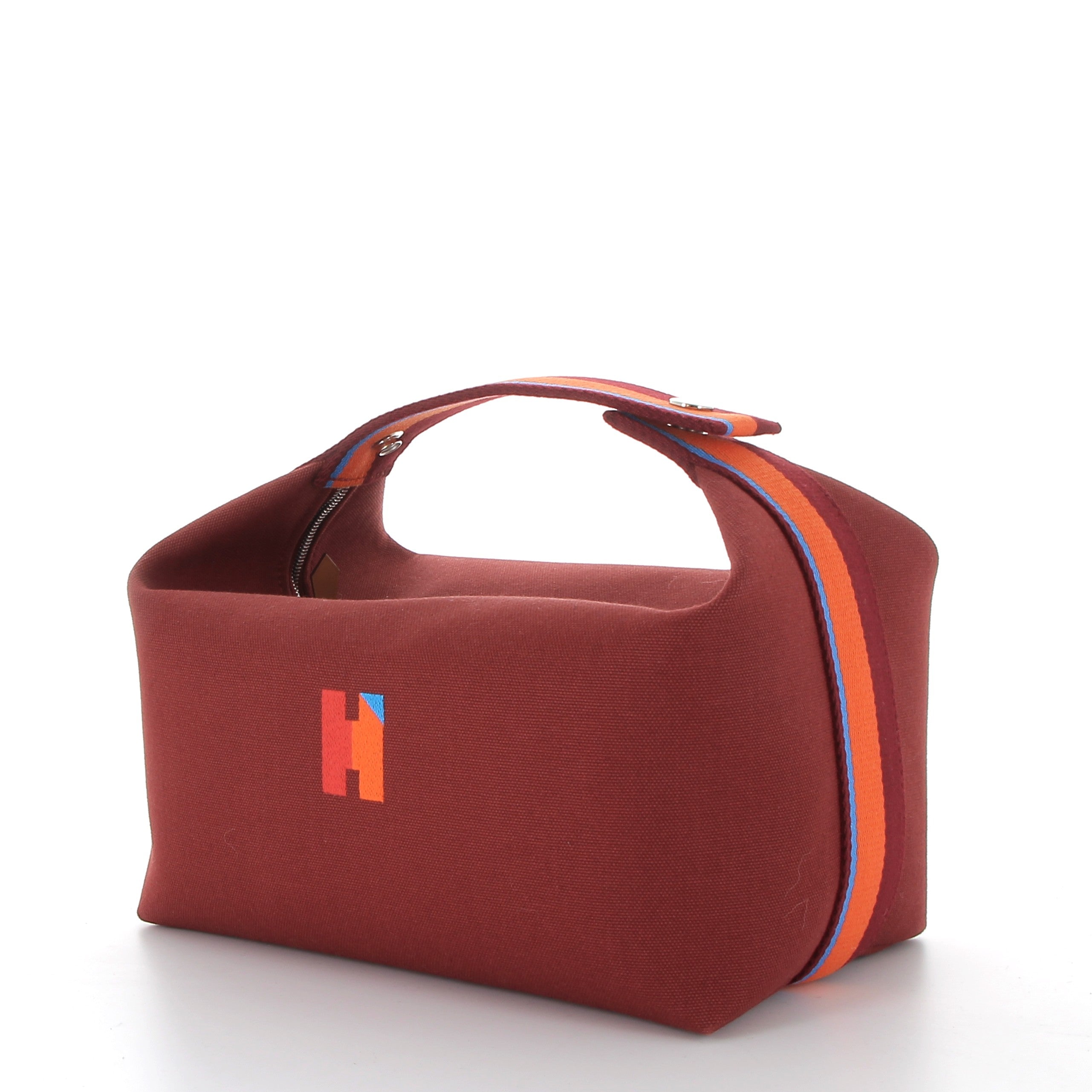 HERMES Bride à Brac Rouge Toile Grand Modèle