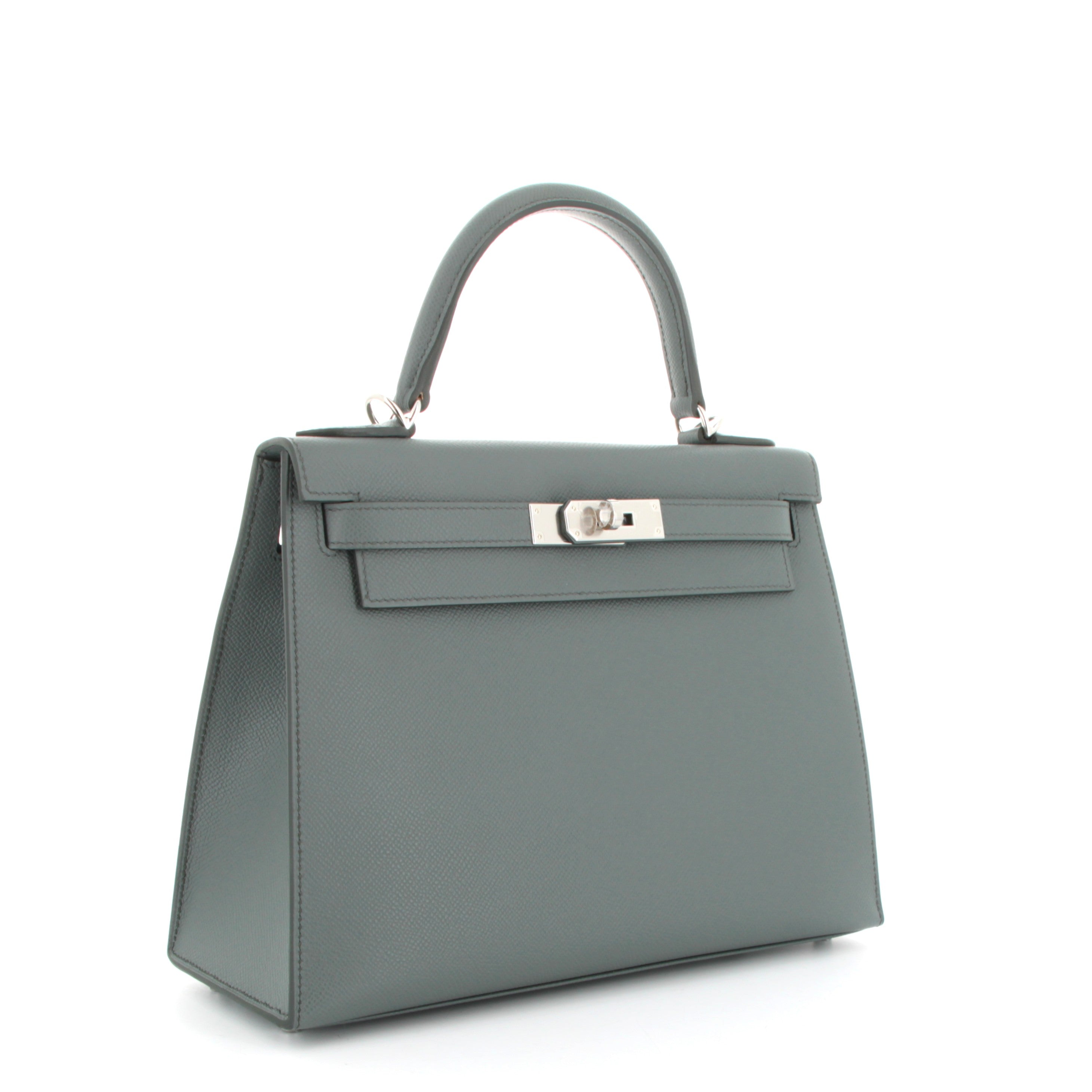 HERMES Kelly 28 Vert Amande Finition Palladié