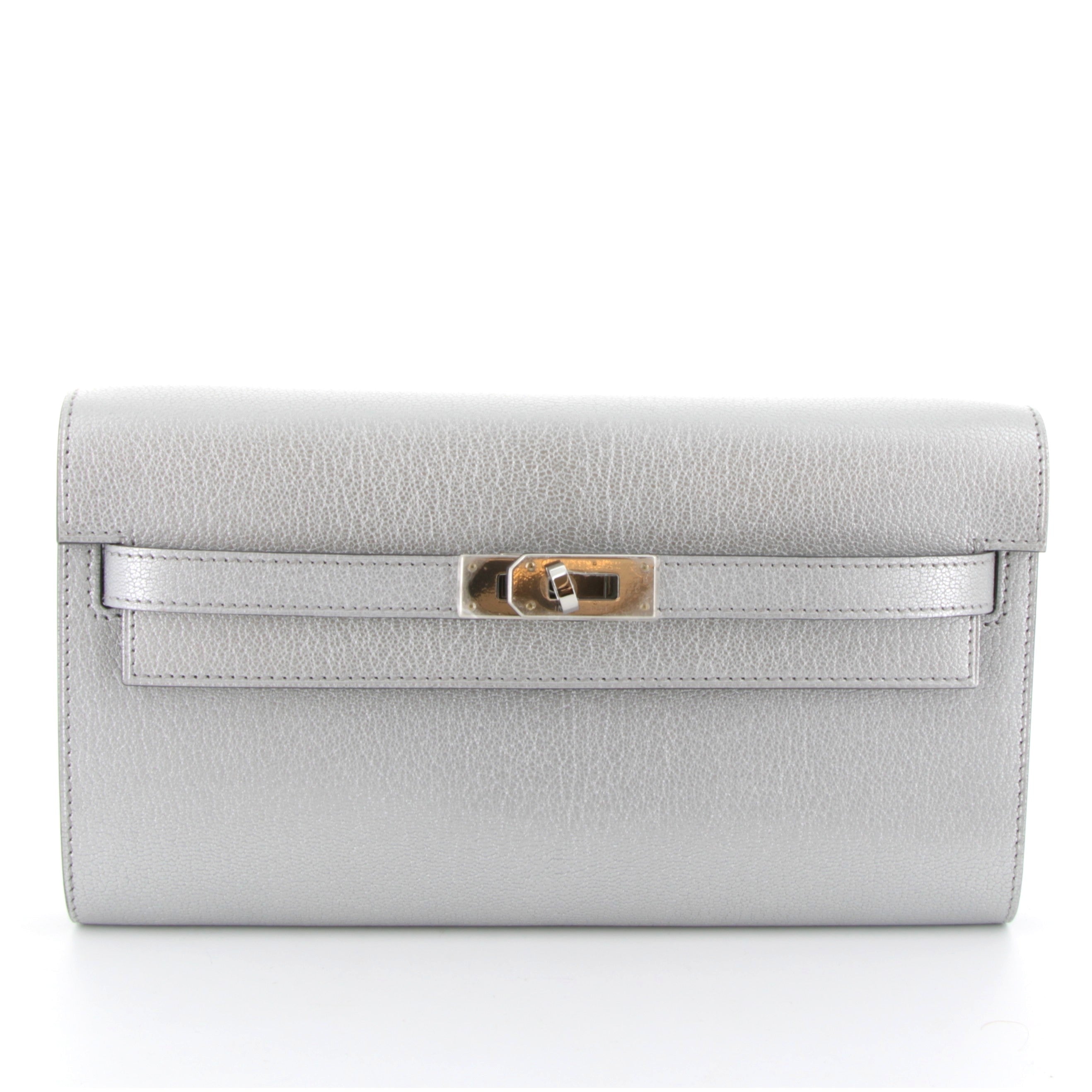HERMES Kelly To Go Argent Chamkilight Finition Palladié