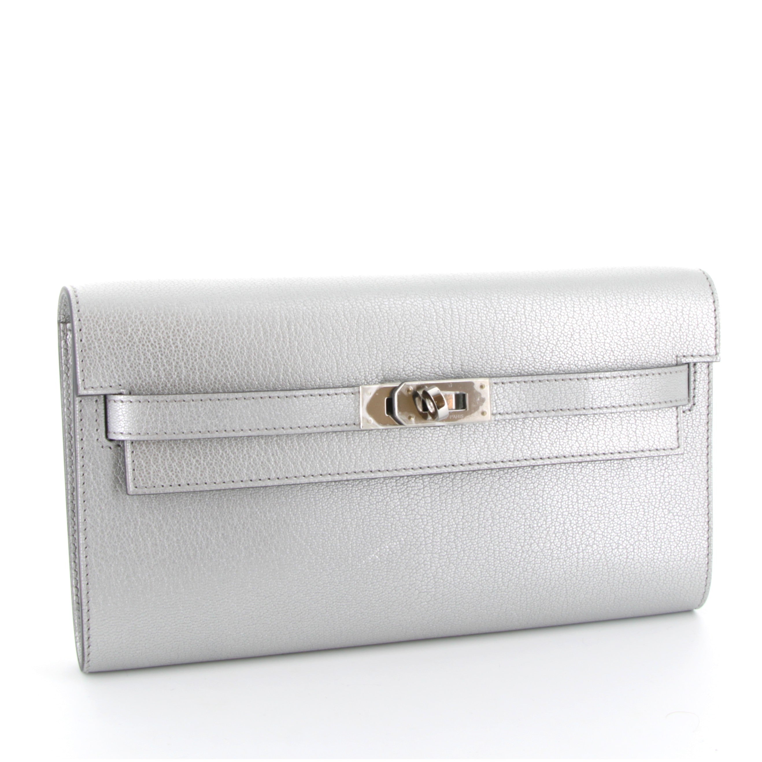 HERMES Kelly To Go Argent Chamkilight Finition Palladié