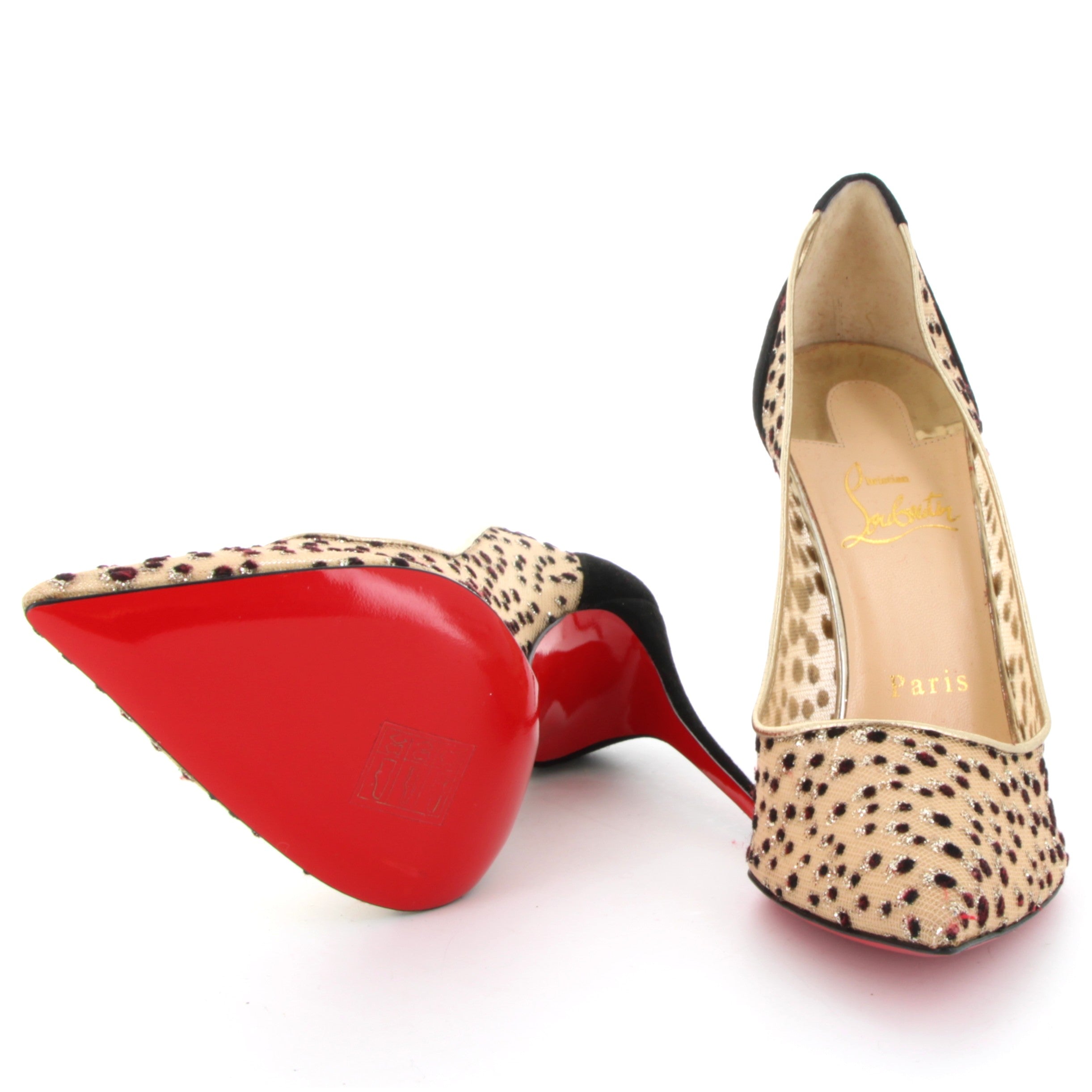 CHRISTIAN LOUBOUTIN Follies Strass Escarpins
