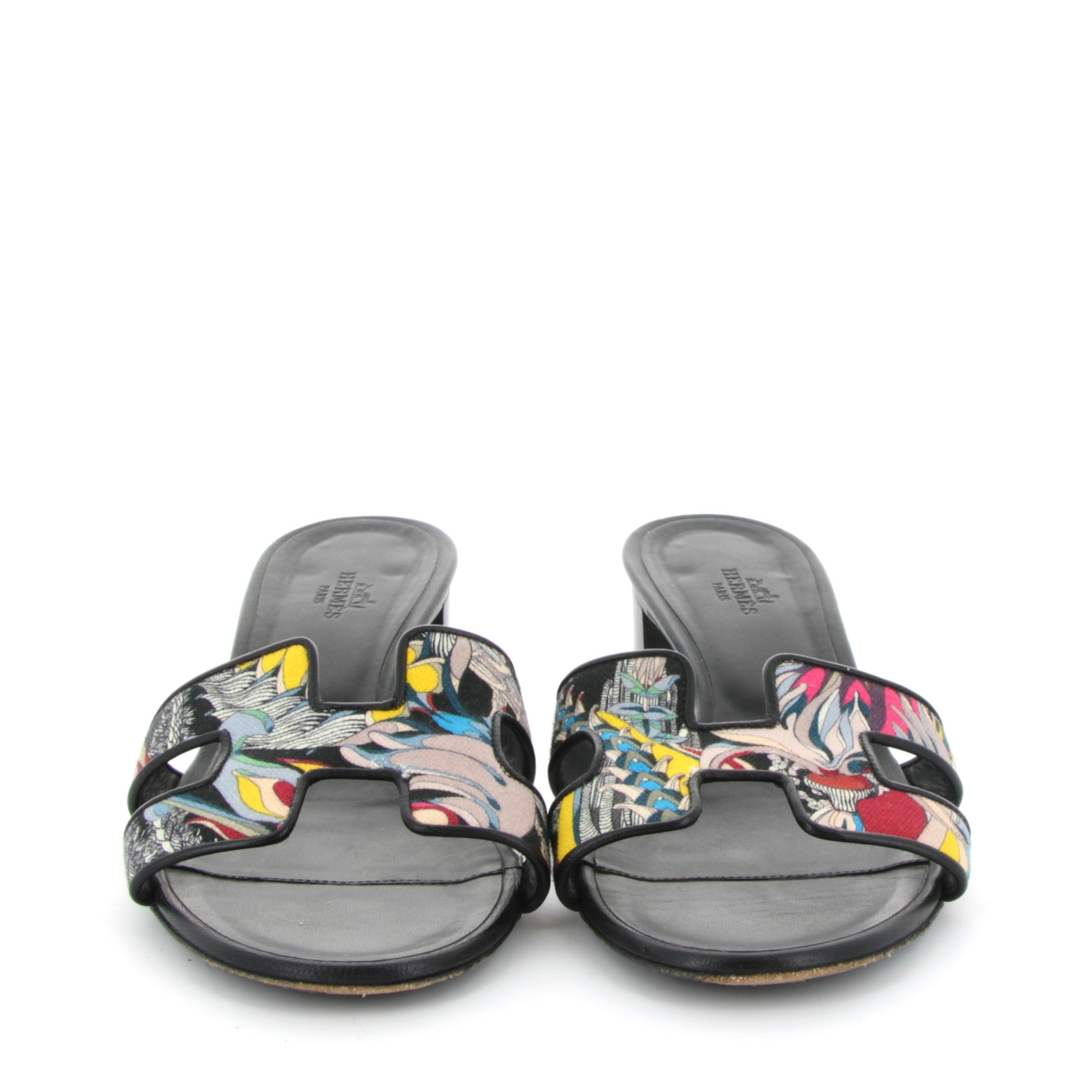 HERMES Oasis Sandales Oran à Talon