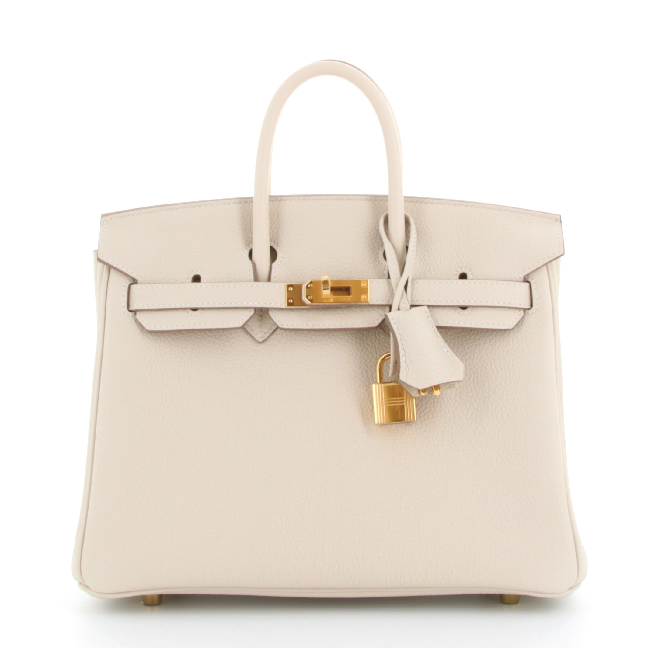 HERMÈS Birkin 25 Craie Togo Gold Hardware (Yellow Gold)