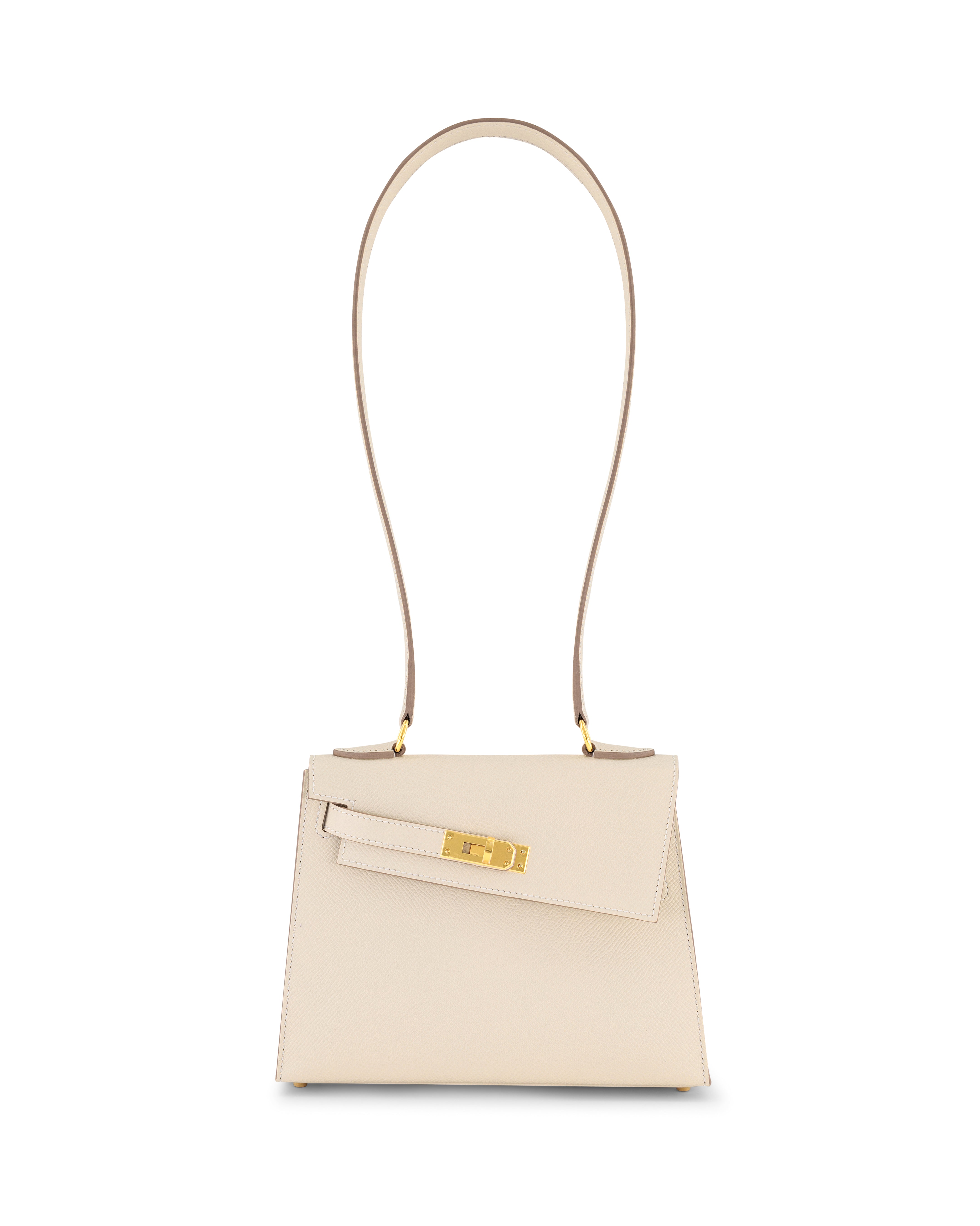 HERMES Kelly Sellier En Désordre 20 Black Epsom Gold Finish