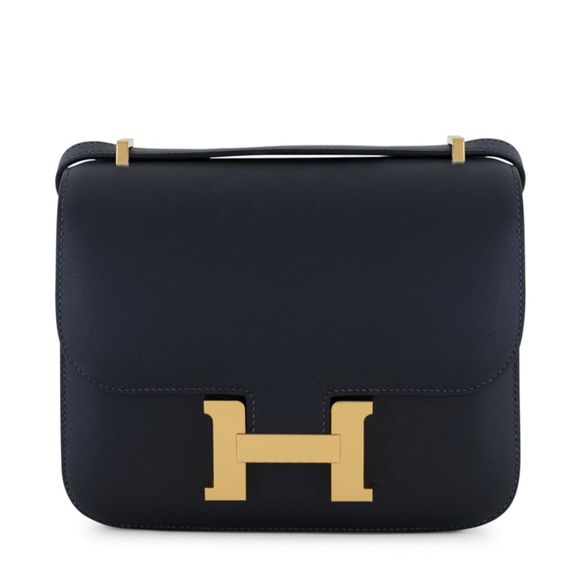 HERMES Constance 18 Caban Swift Finition Or Jaune