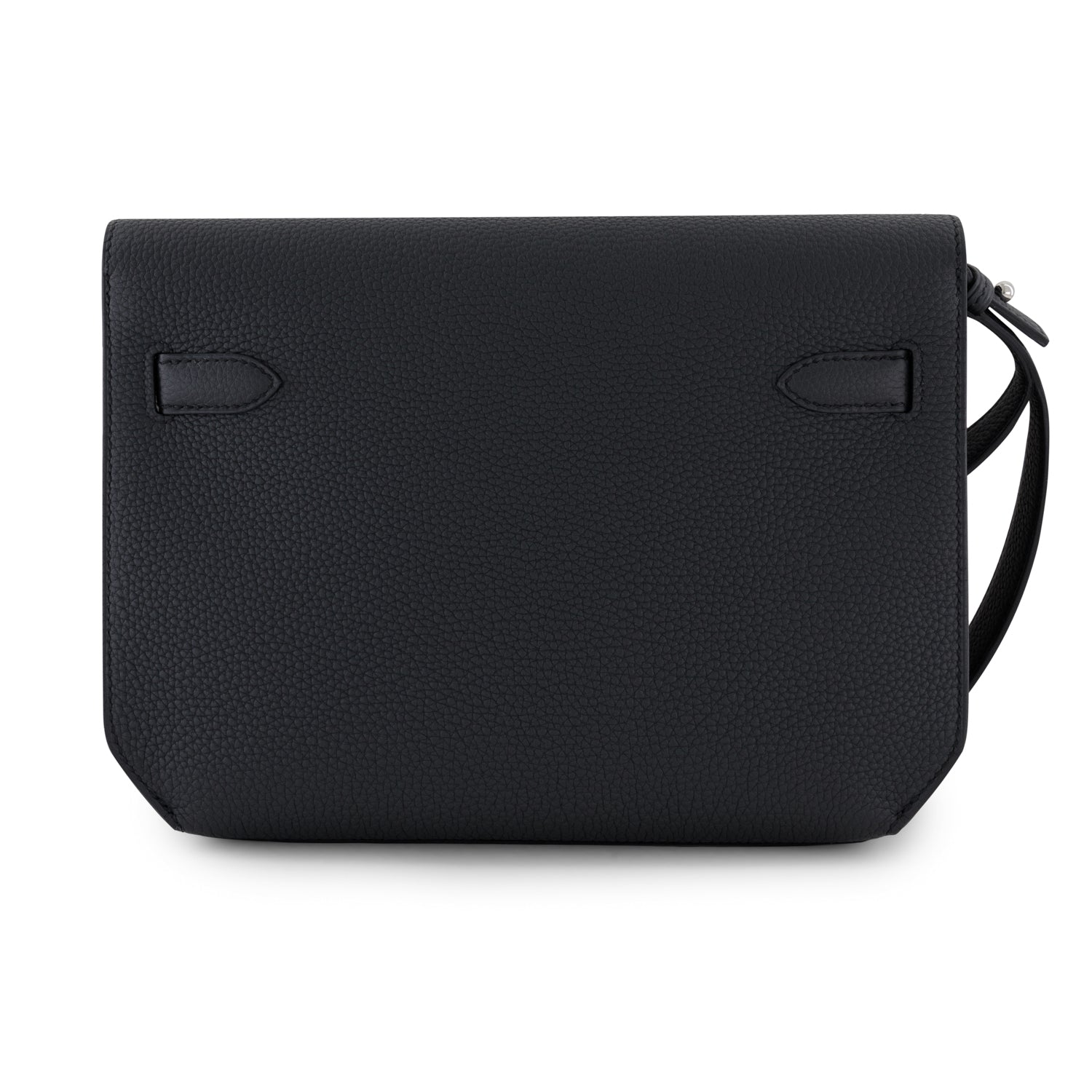HERMES Kelly Depeche Ardoise Togo Leather Palladium Finish