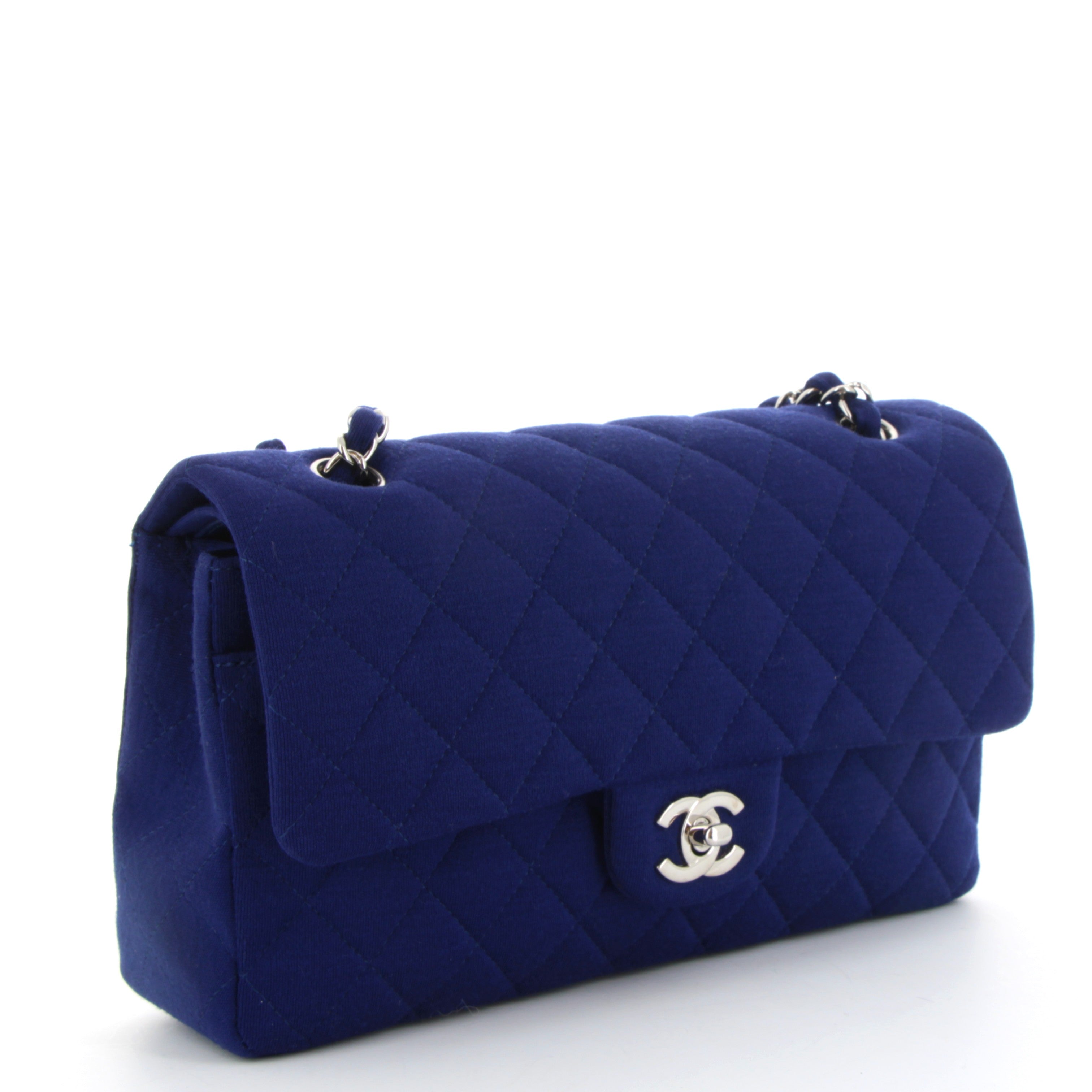 Chanel Timeless Classic Flap Jersey Bleu