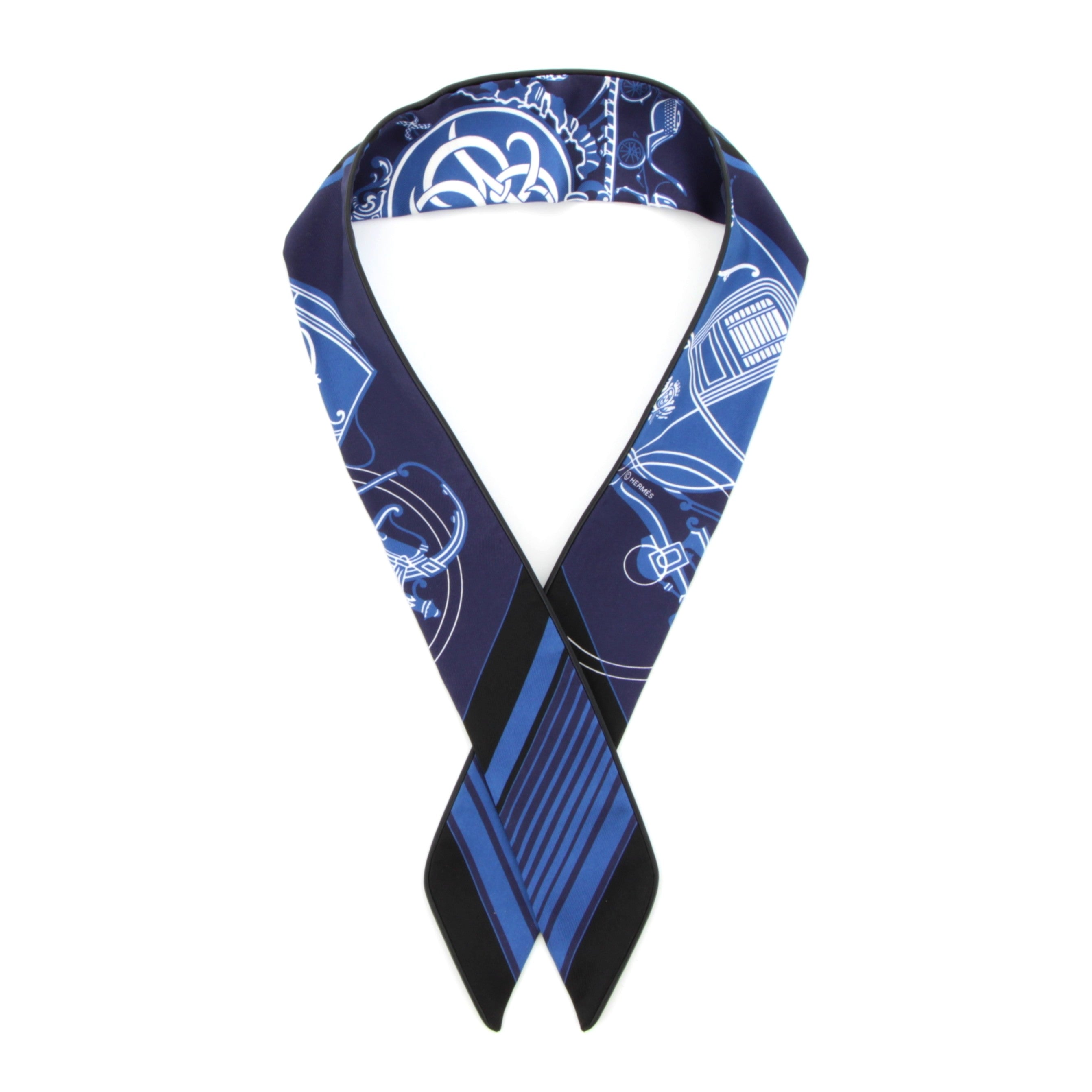 HERMES TWILLY EN SOIR BLEU MARINE ET NOIR