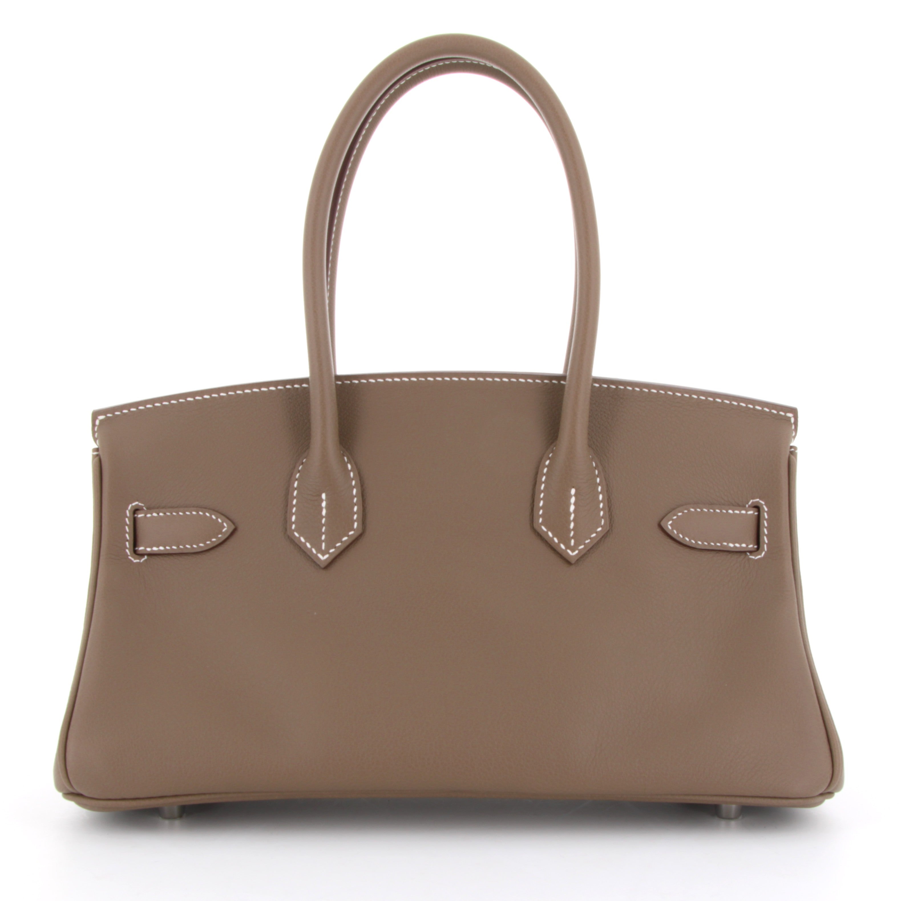 Hermes Birkin Shoulder Evercolor Etoupe Finition Palladié