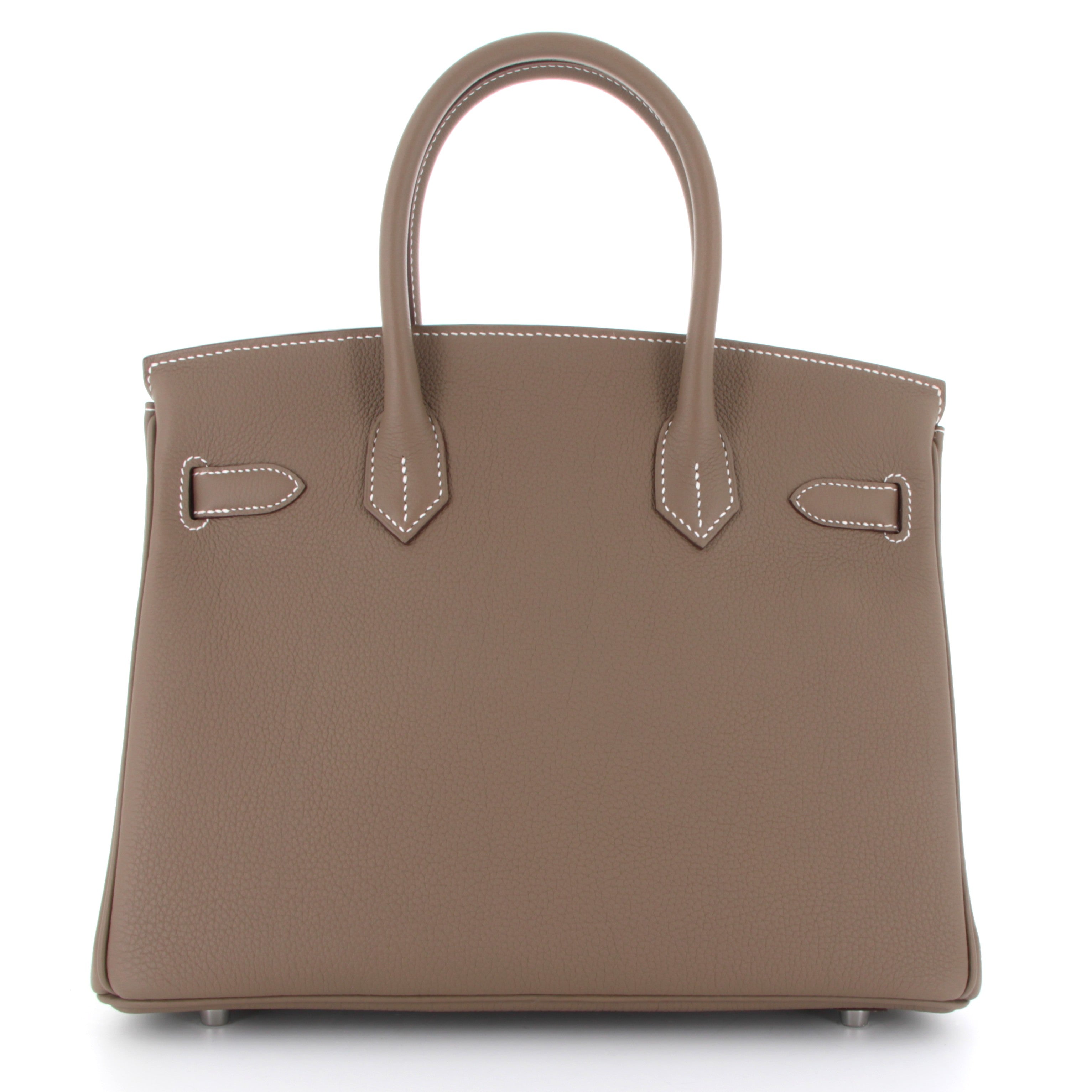 HERMÈS BIRKIN 25 ETOUPE CUIR TOGO FINITION PALLADIÉ