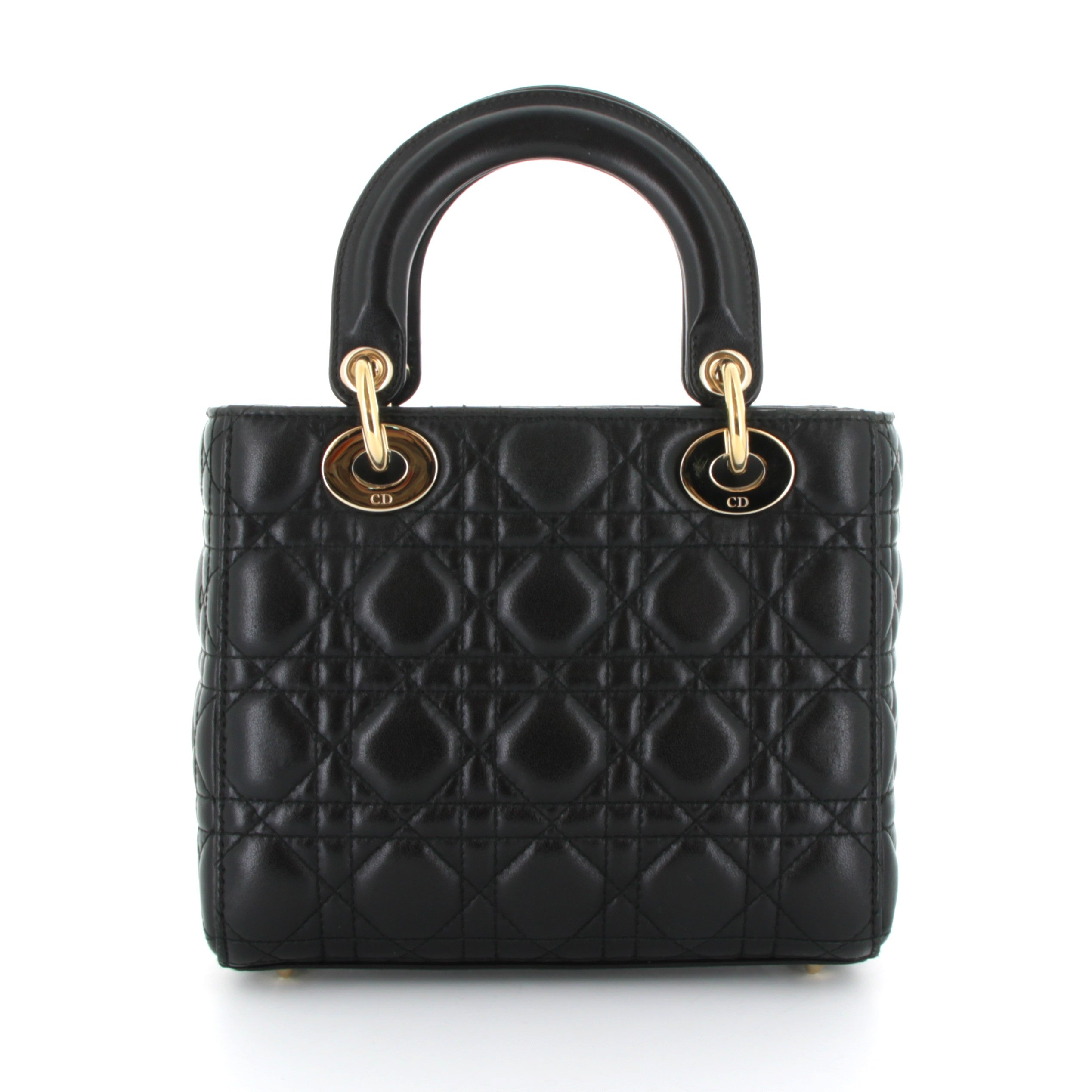 CHRISTIAN DIOR Lady Dior Noir Finition Or Jaune