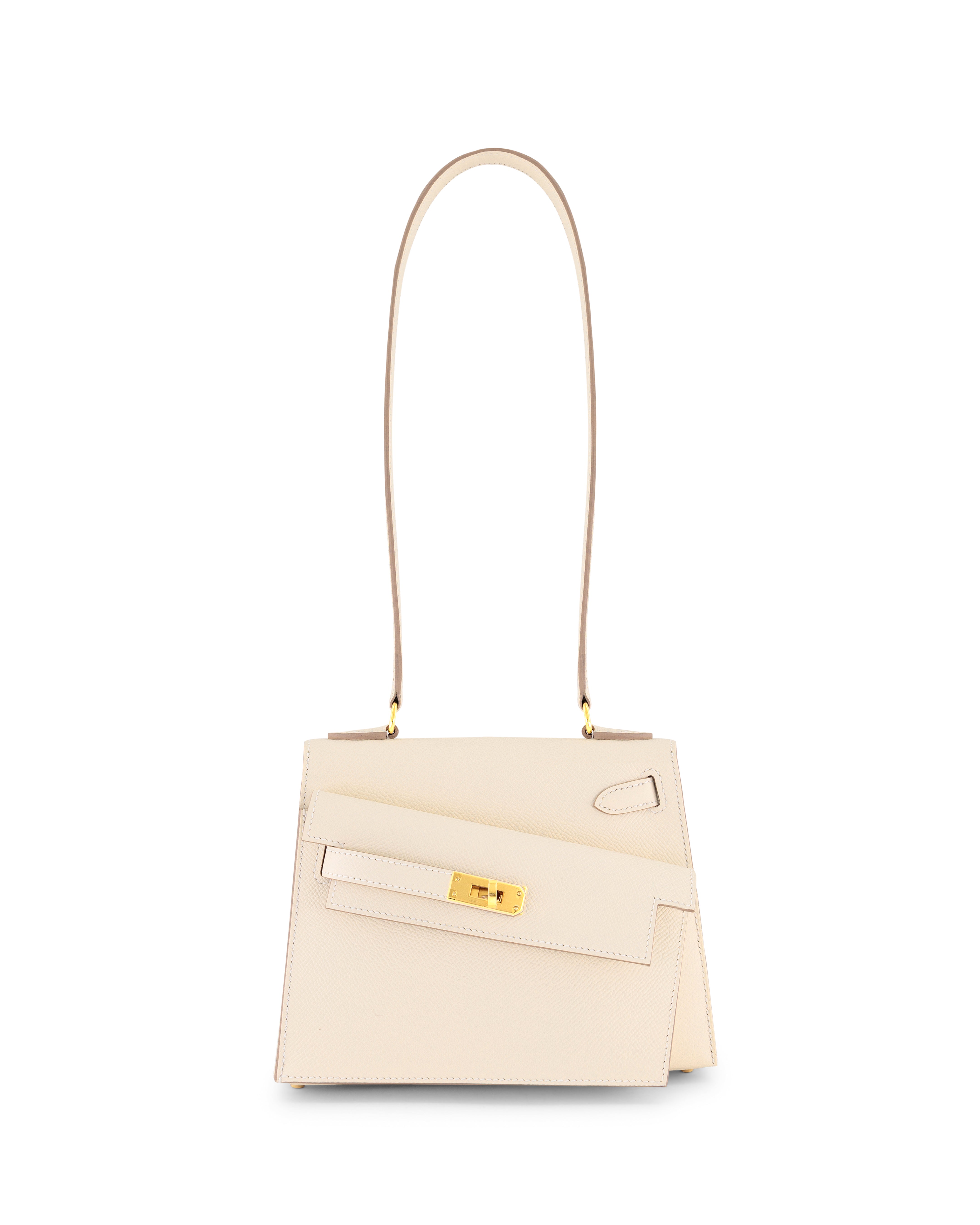 HERMES Kelly Sellier En Désordre 20 Black Epsom Gold Finish